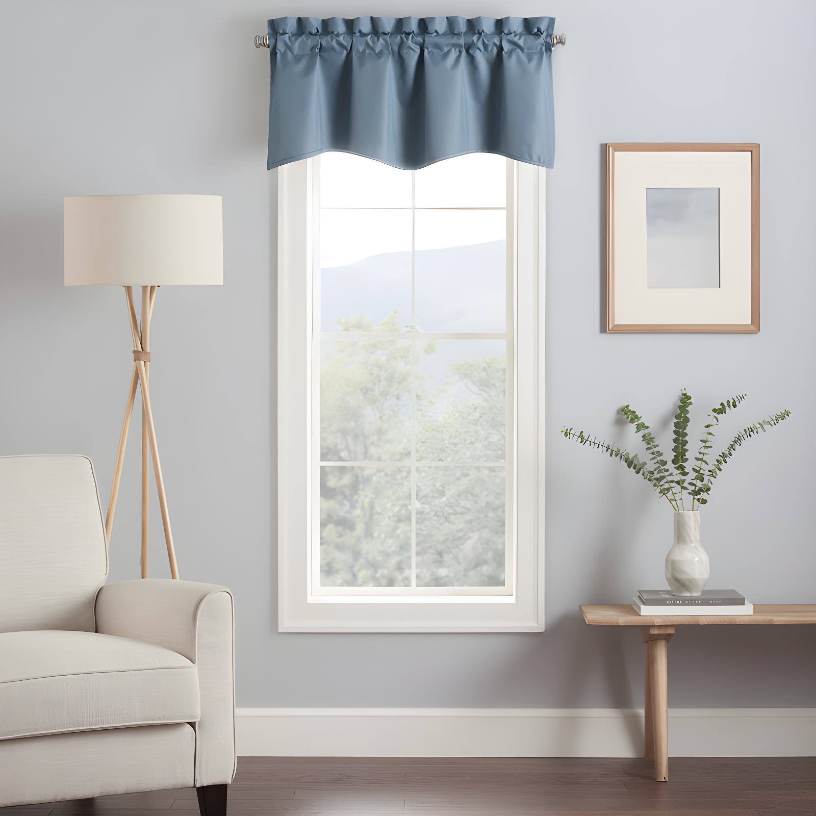 Eclipse Kendall Scalloped 42'' W Window Valance
