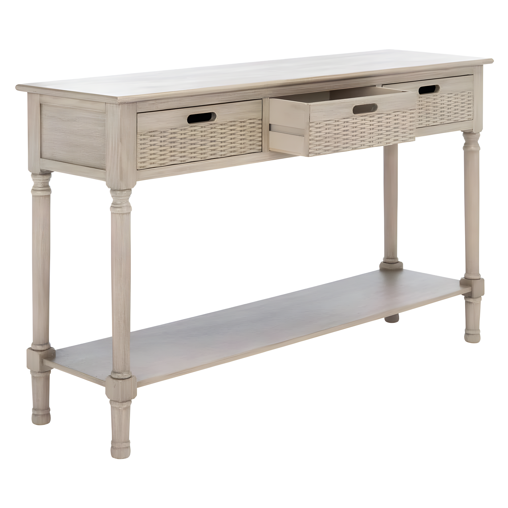 Landers 3 Drawer Console Table - Greige - Safavieh