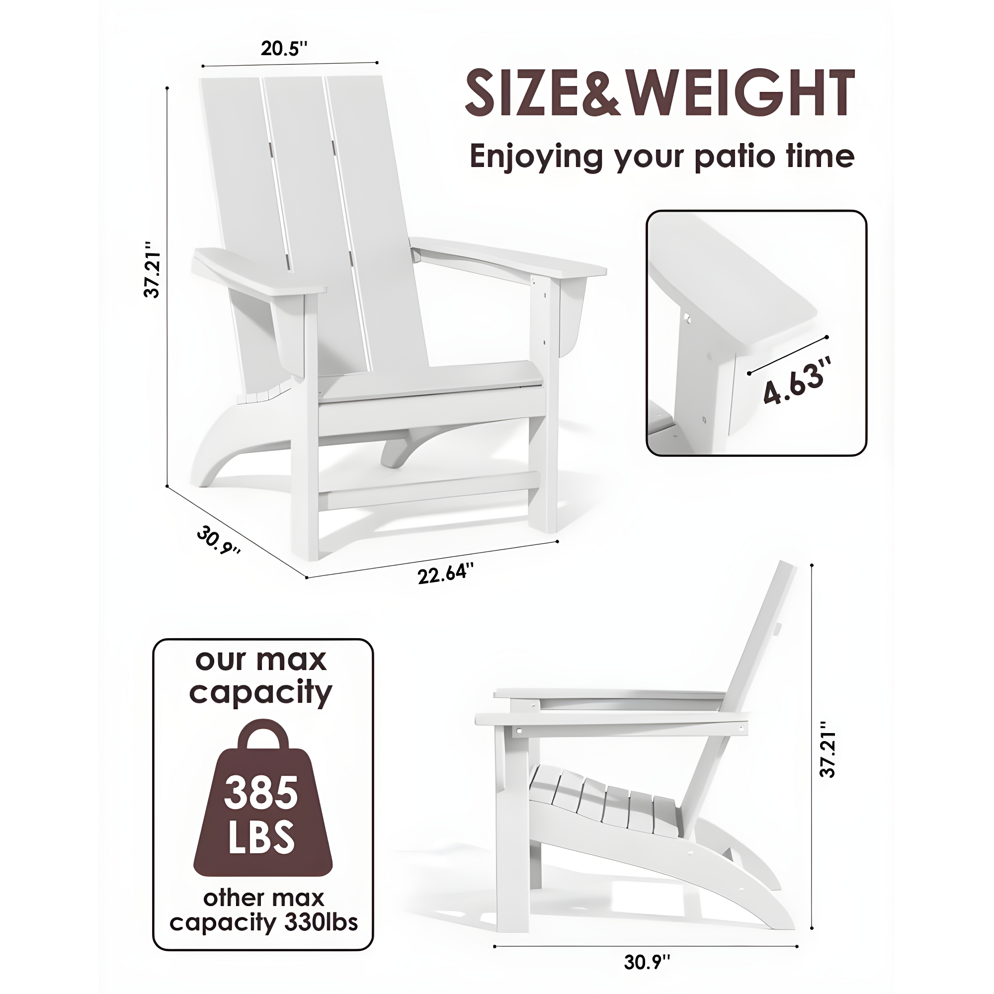 Modern Adirondack Outdoor Adirondack Chair