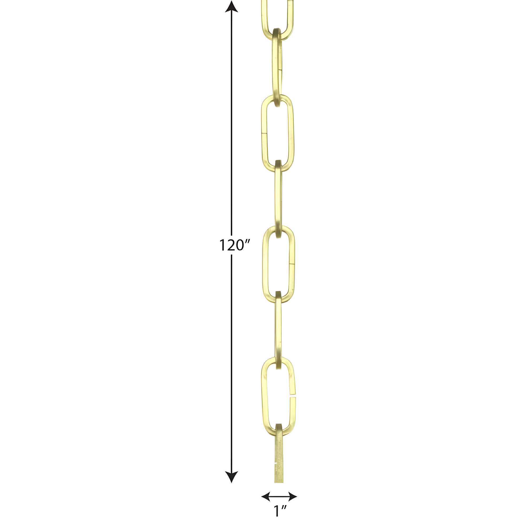 48-inch Brushed Nickel Square Profile Accessory Chain