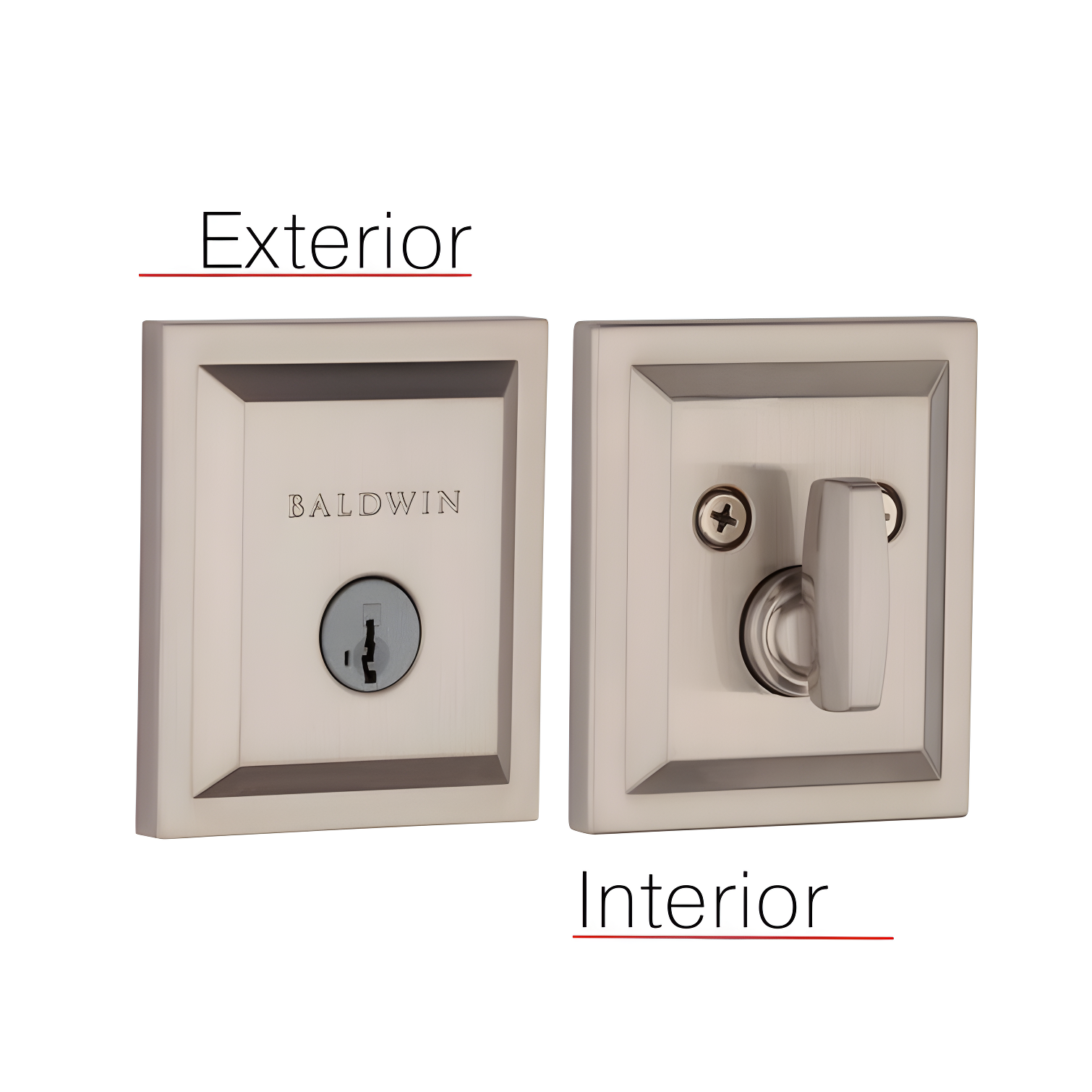 Baldwin 380SLB15SMTCPRCAL Torrey Pines 380 Rectangular Low Profile Single Cylinder Deadbolt with SmartKey
