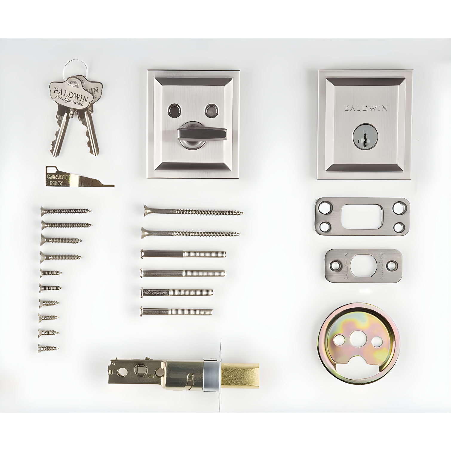 Baldwin 380SLB15SMTCPRCAL Torrey Pines 380 Rectangular Low Profile Single Cylinder Deadbolt with SmartKey