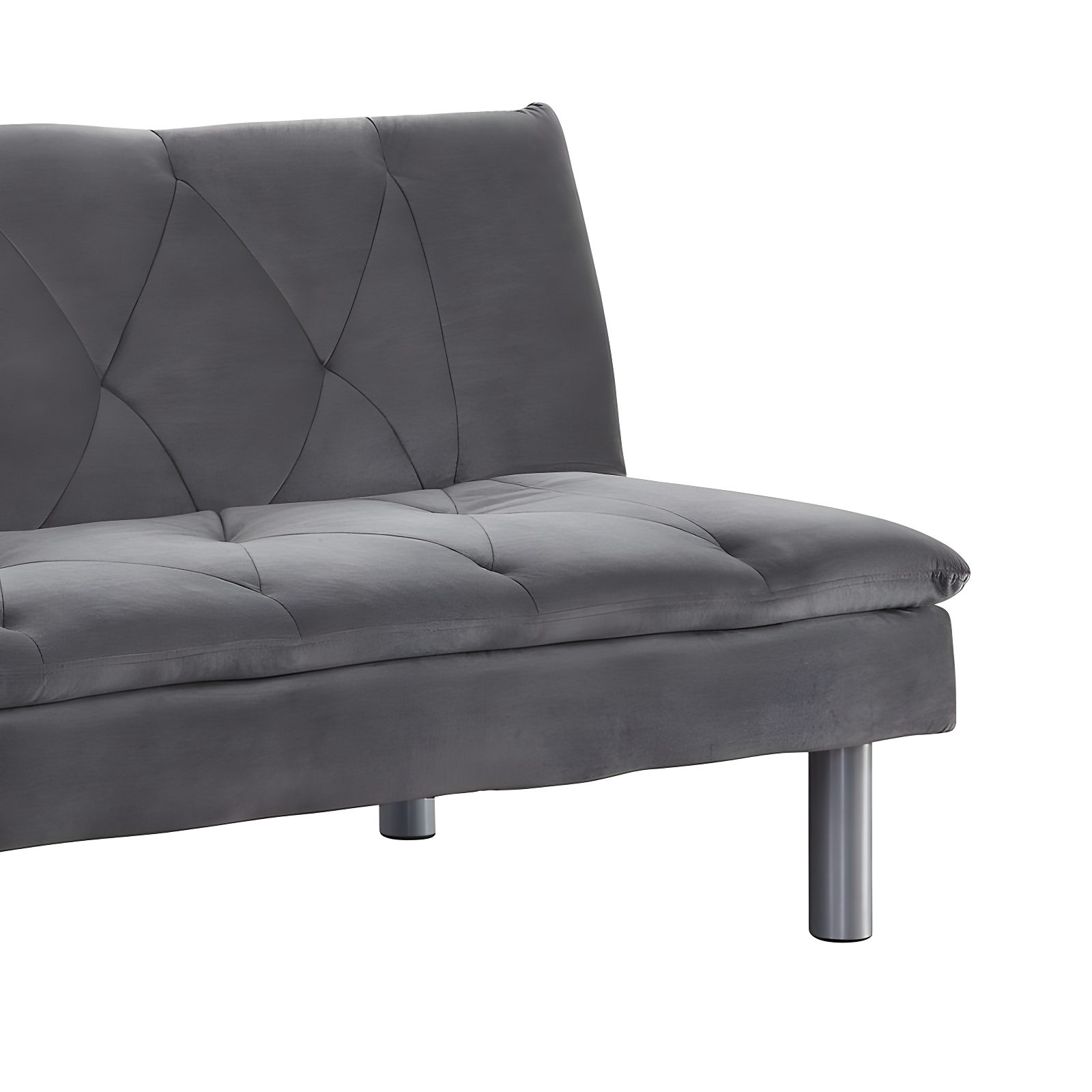 66" Cilliers Sofa Gray Velvet/Chrome Finish - Acme Furniture