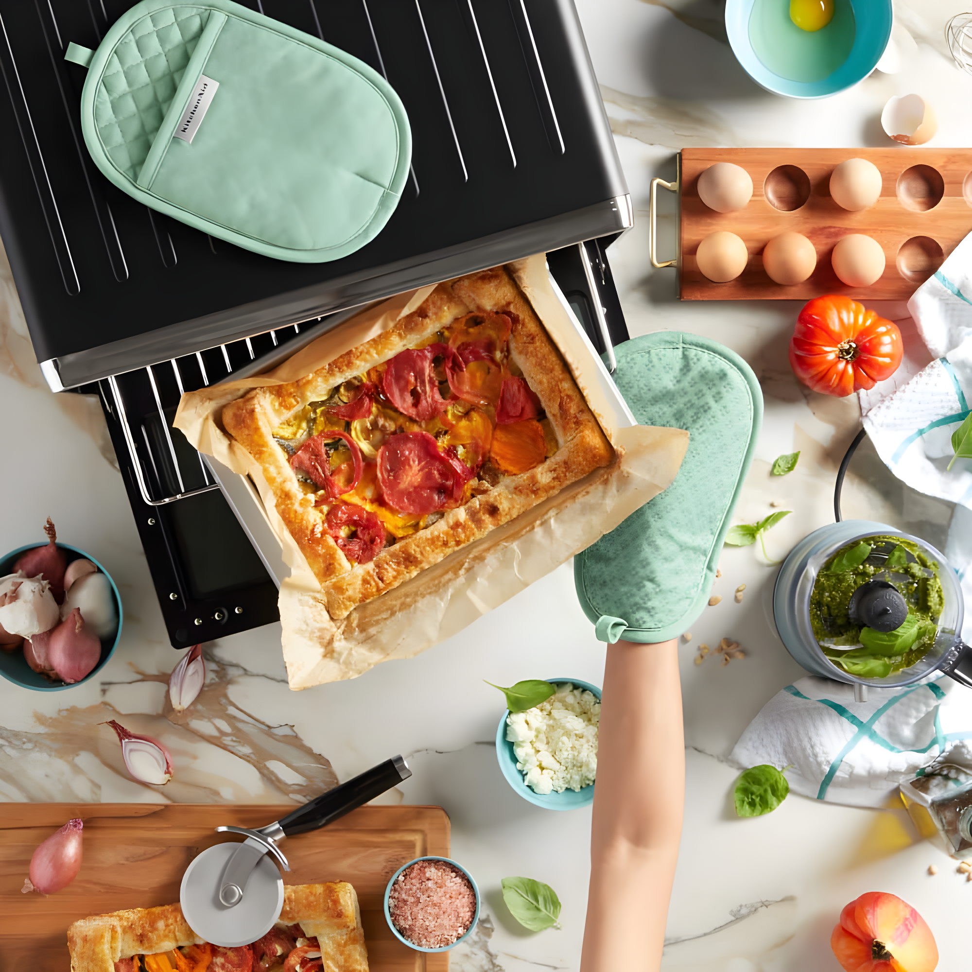 KitchenAid® KitchenAid Asteroid Solid Diamond Potholder (Set of 2)