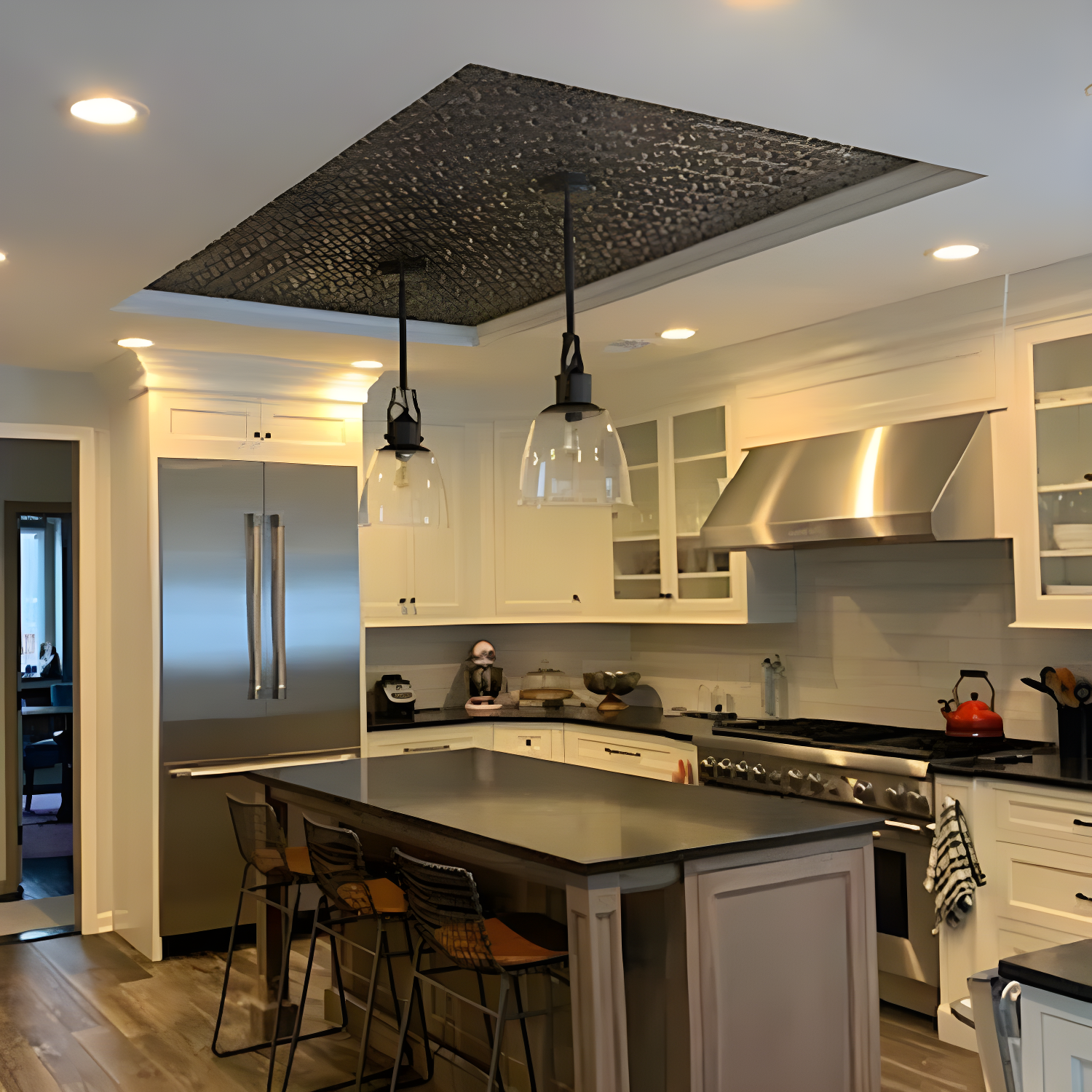 FromPlainToBeautifulInHours Gothic Reims 2 Ft. X 2 Ft. Drop-In Or Glue-Up PVC Ceiling Tile (Set of 10)