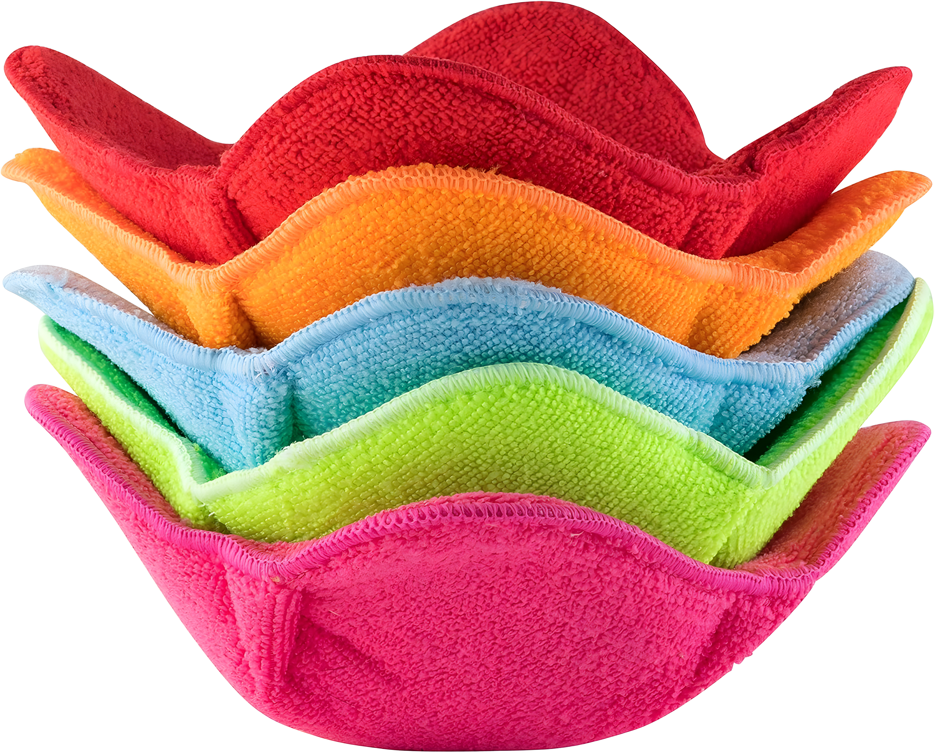 SHILA Bowl Snuggies, Multicolor Set of 5 Microwave-Safe Hot Bowl Holders to Keep Your Hands Cool and Your Food Warm, Polyester & Sponge Heat Resistant Dish Pads for Soup, Rice and Pasta