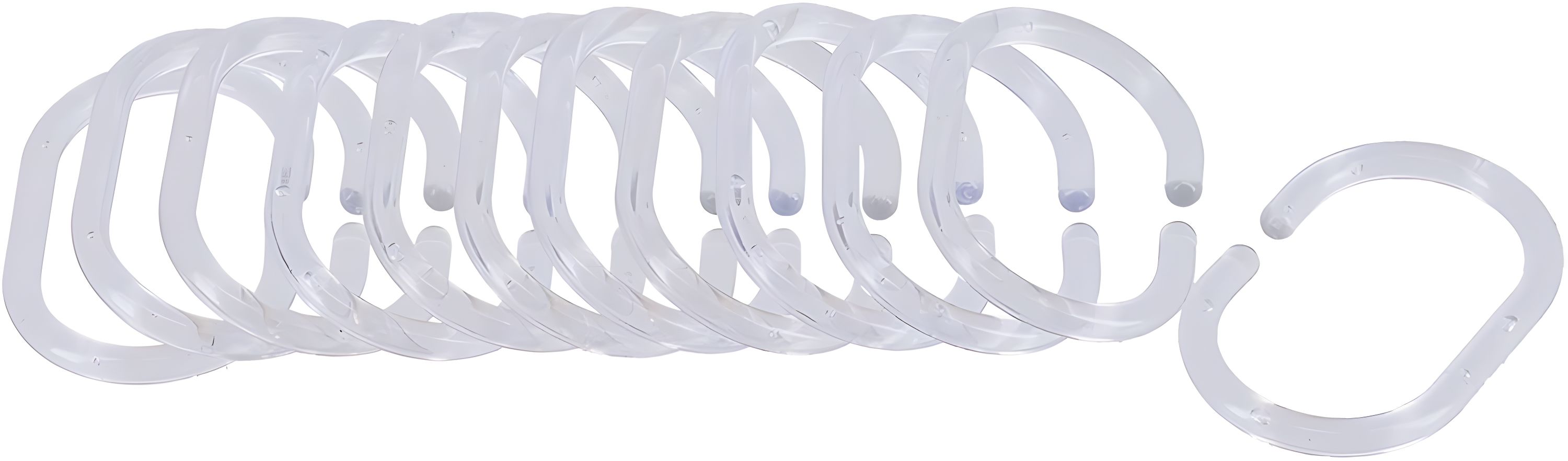 Evideco Solid Plastic Shower Curtain Hooks Rings & Reviews | Wayfair