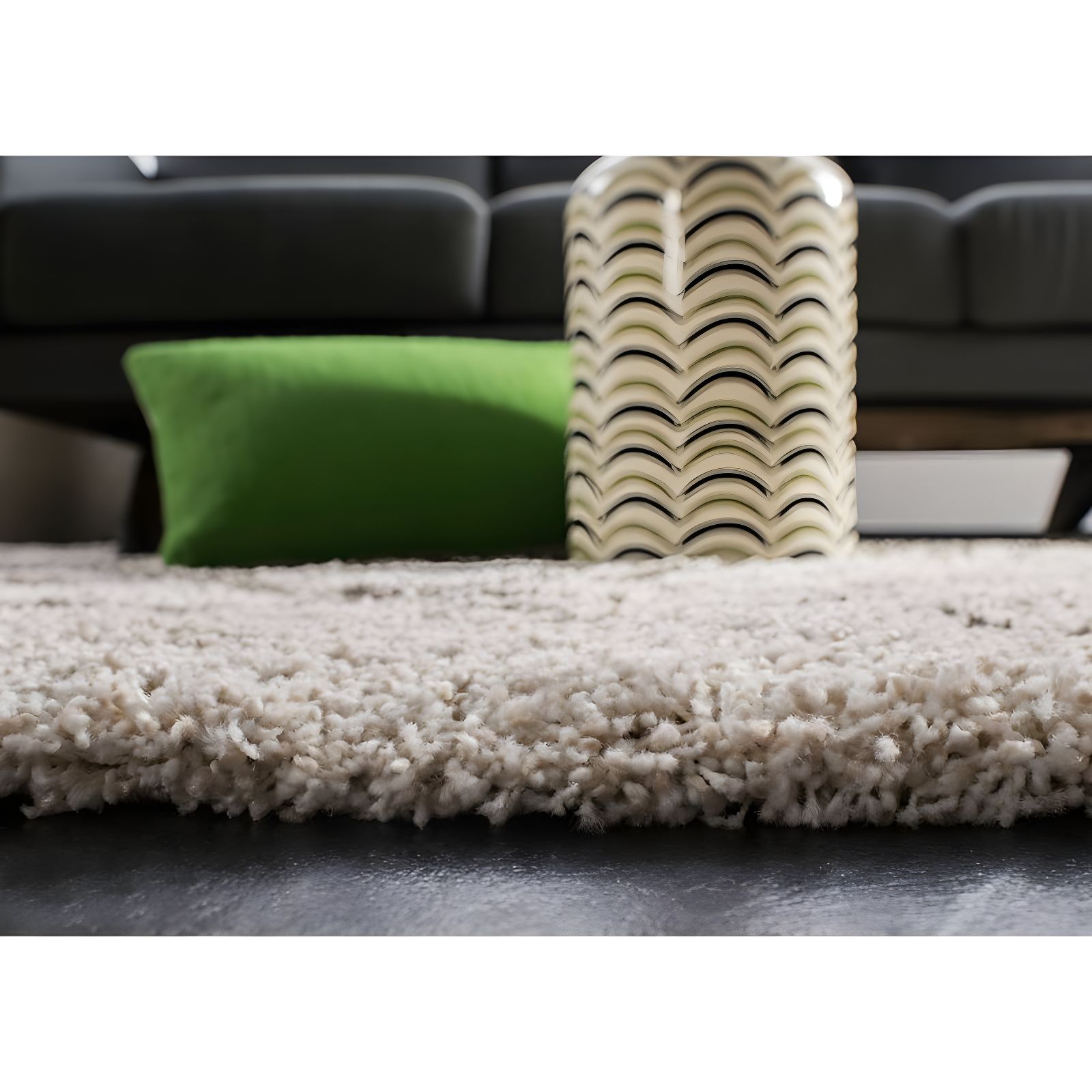 Hudson Shag SGH281 Power Loomed Indoor Area Rug - Ivory/Grey - 9'x12' - Safavieh