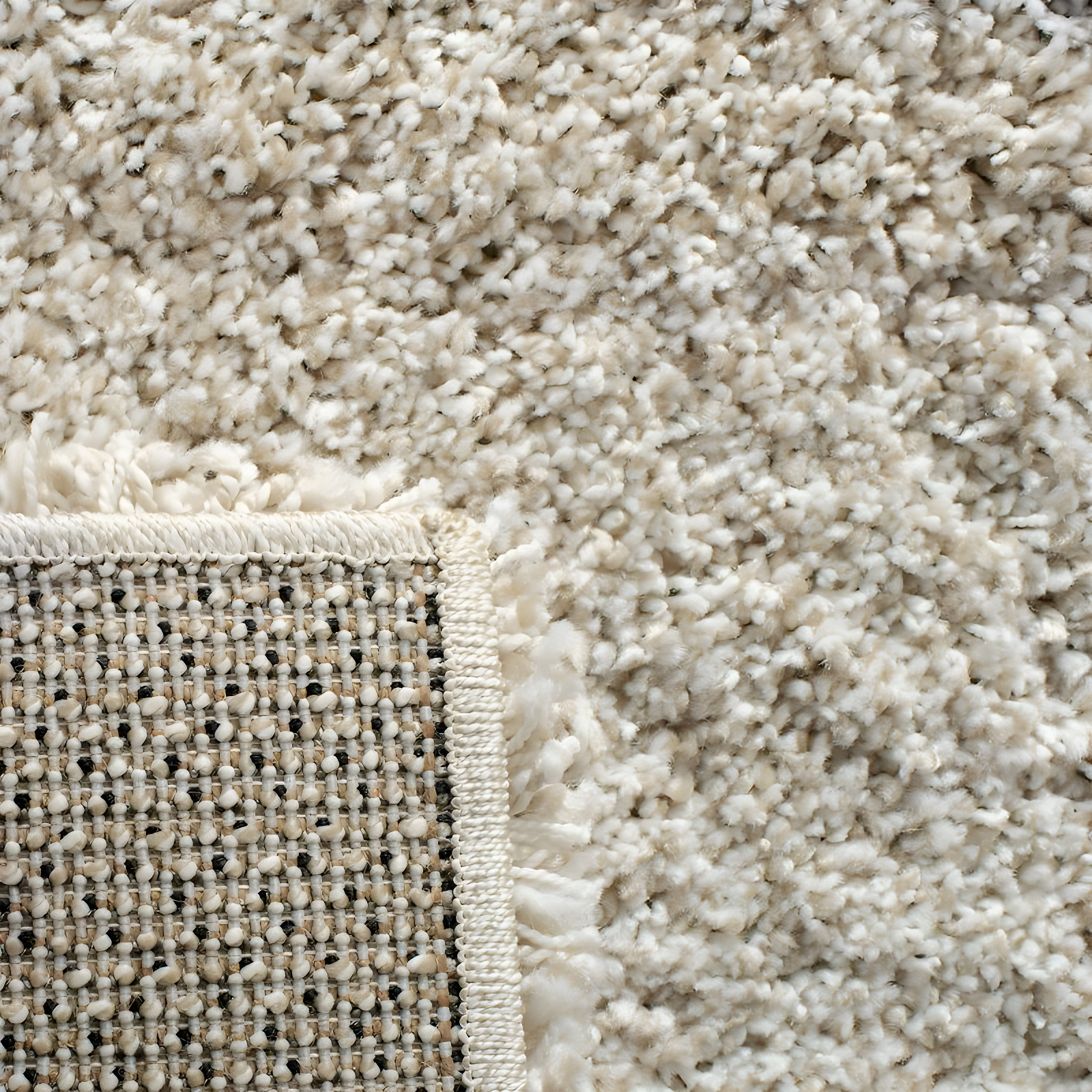 Hudson Shag SGH281 Power Loomed Indoor Area Rug - Ivory/Grey - 9'x12' - Safavieh