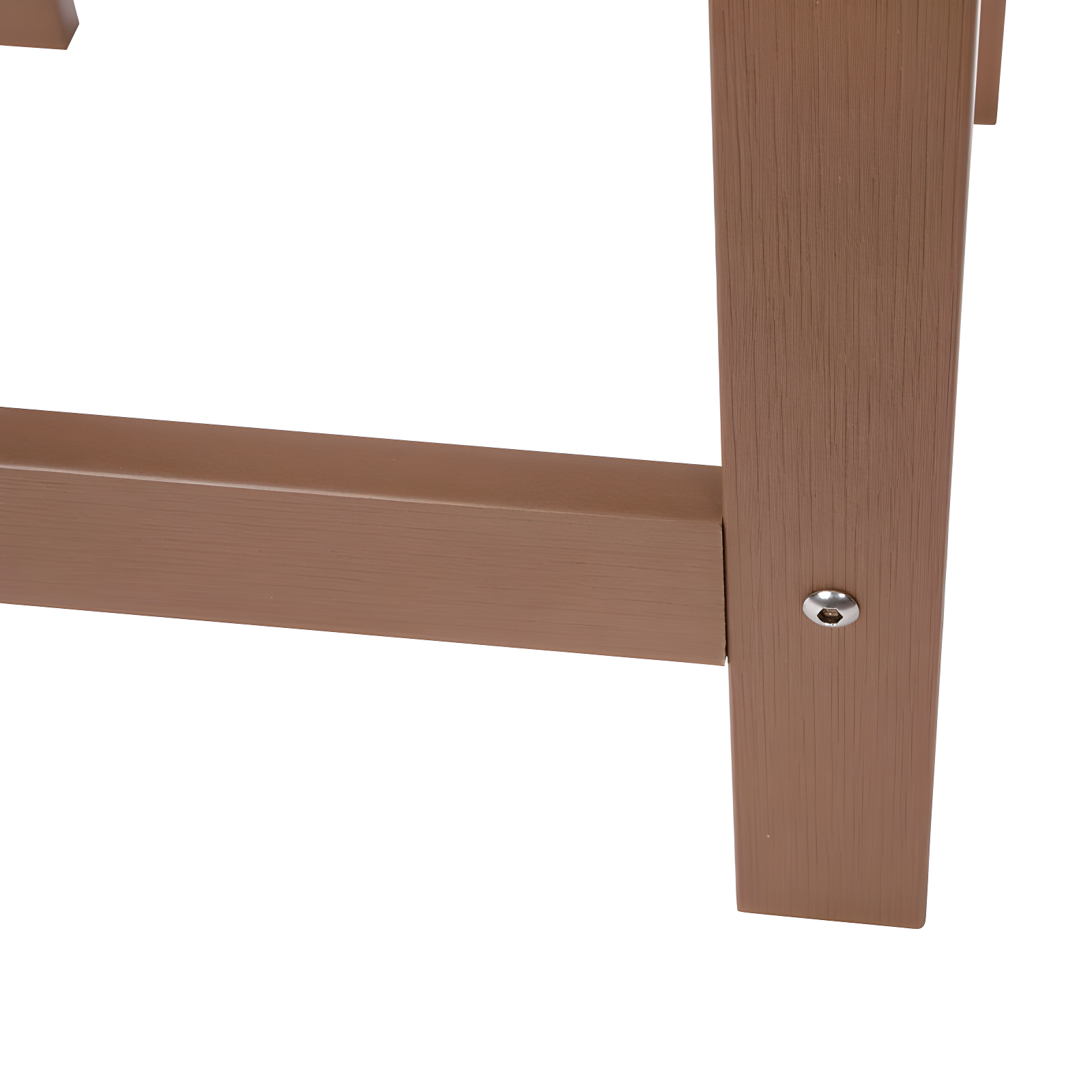 Flash Furniture Charlestown All-Weather Poly Resin Wood Adirondack Side Table in Natural Cedar