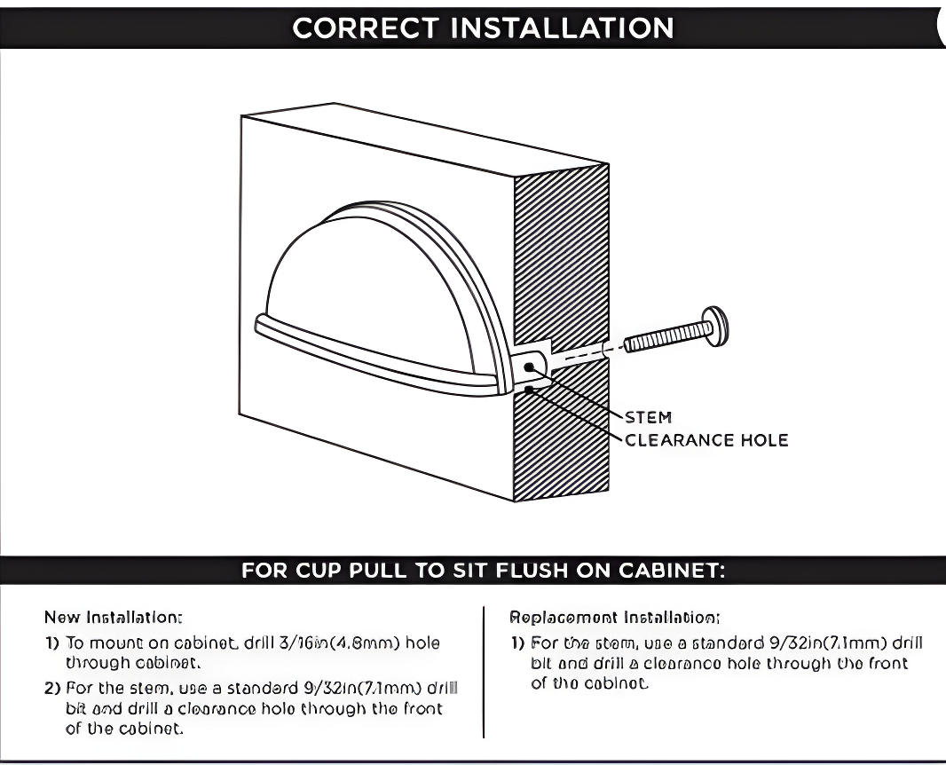 3" Center to Center Cup/Bin Pull Multipack