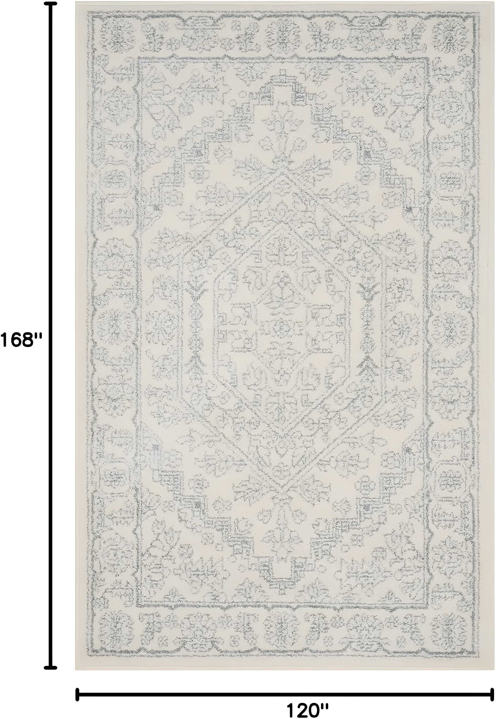 Adirondack ADR108 Power Loomed Area Rug - Ivory/Slate - 10'x14' - Safavieh.