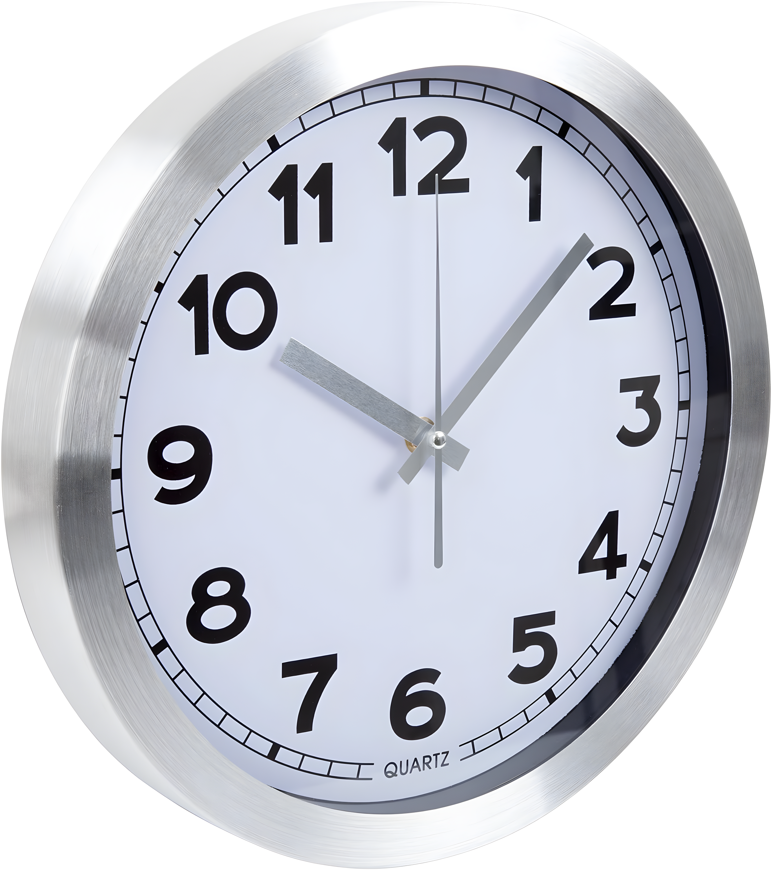 Everyday Home 12 Inch Brushed Aluminum Wall Clock