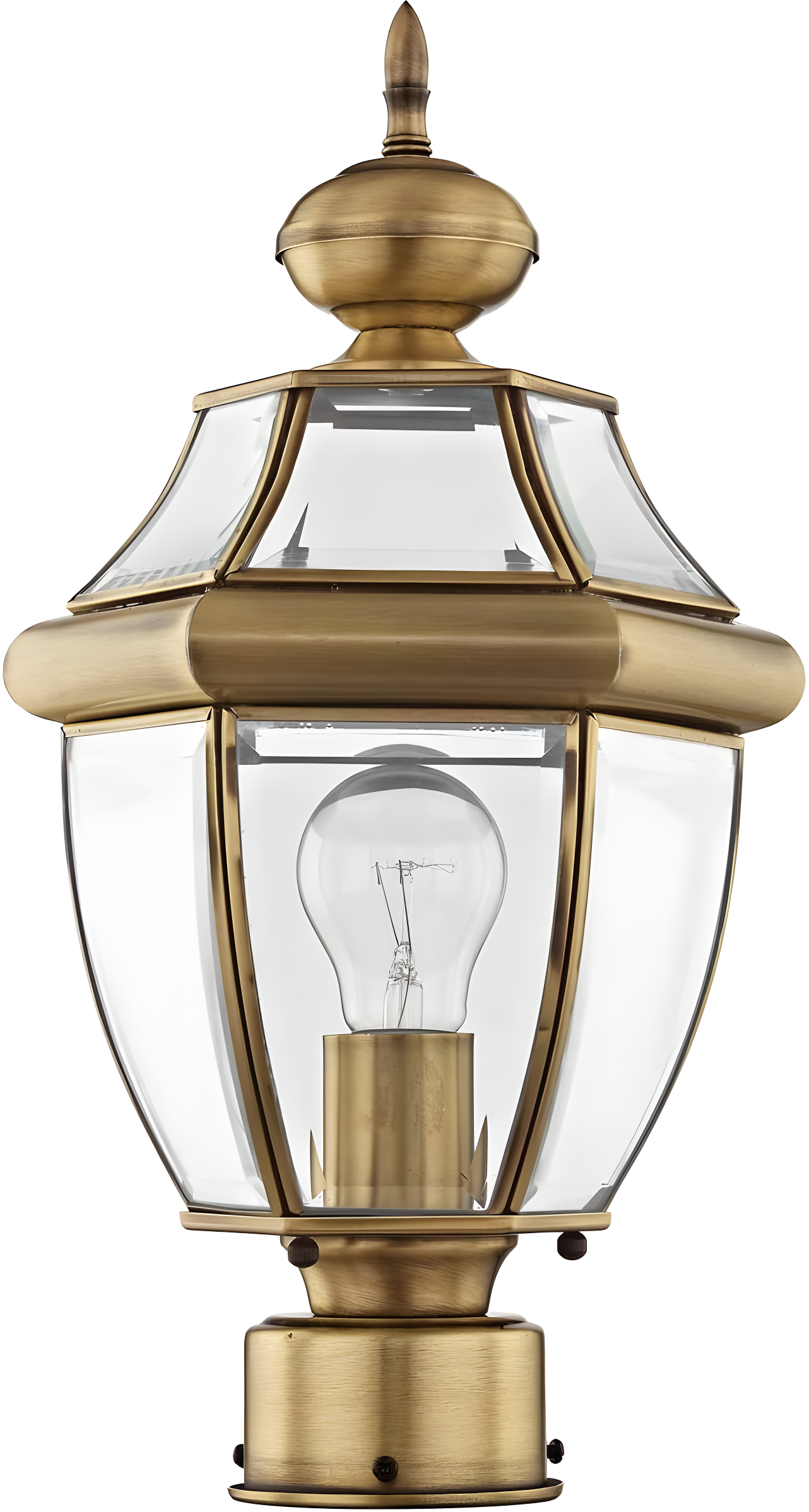 Livex Lighting Monterey 1 - Light Post Light in  Antique Brass