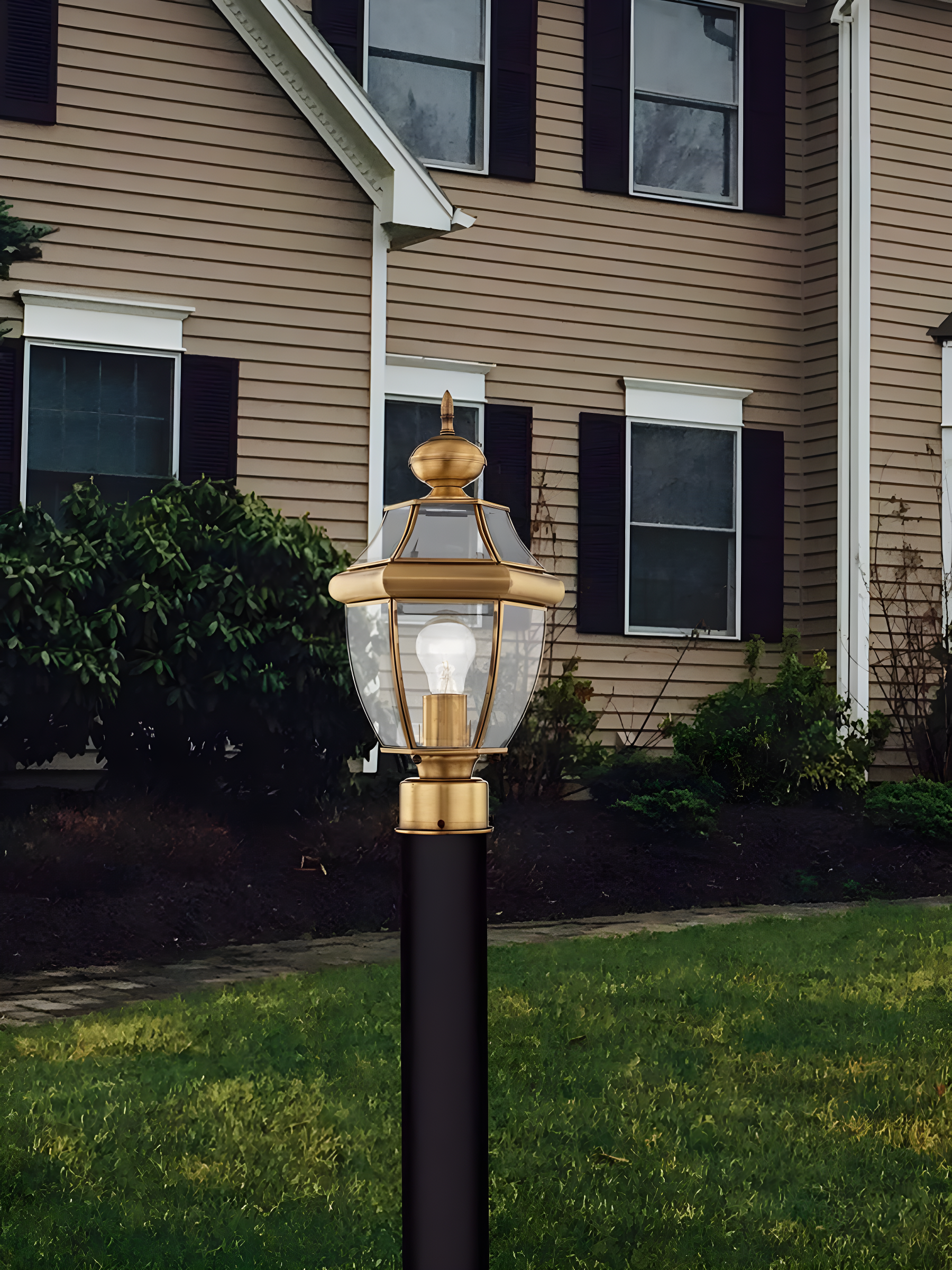 Livex Lighting Monterey 1 - Light Post Light in  Antique Brass