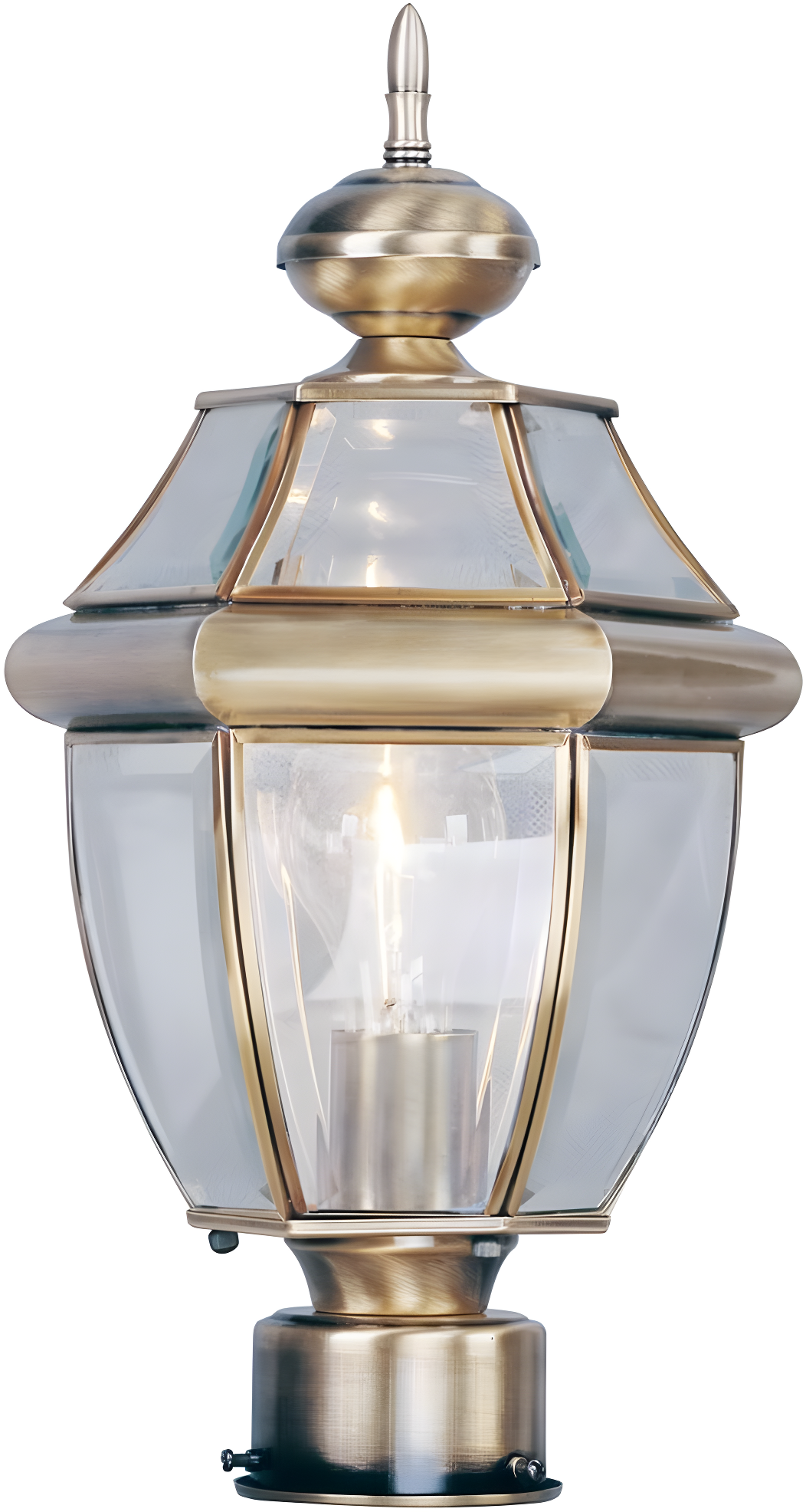 Livex Lighting Monterey 1 - Light Post Light in  Antique Brass