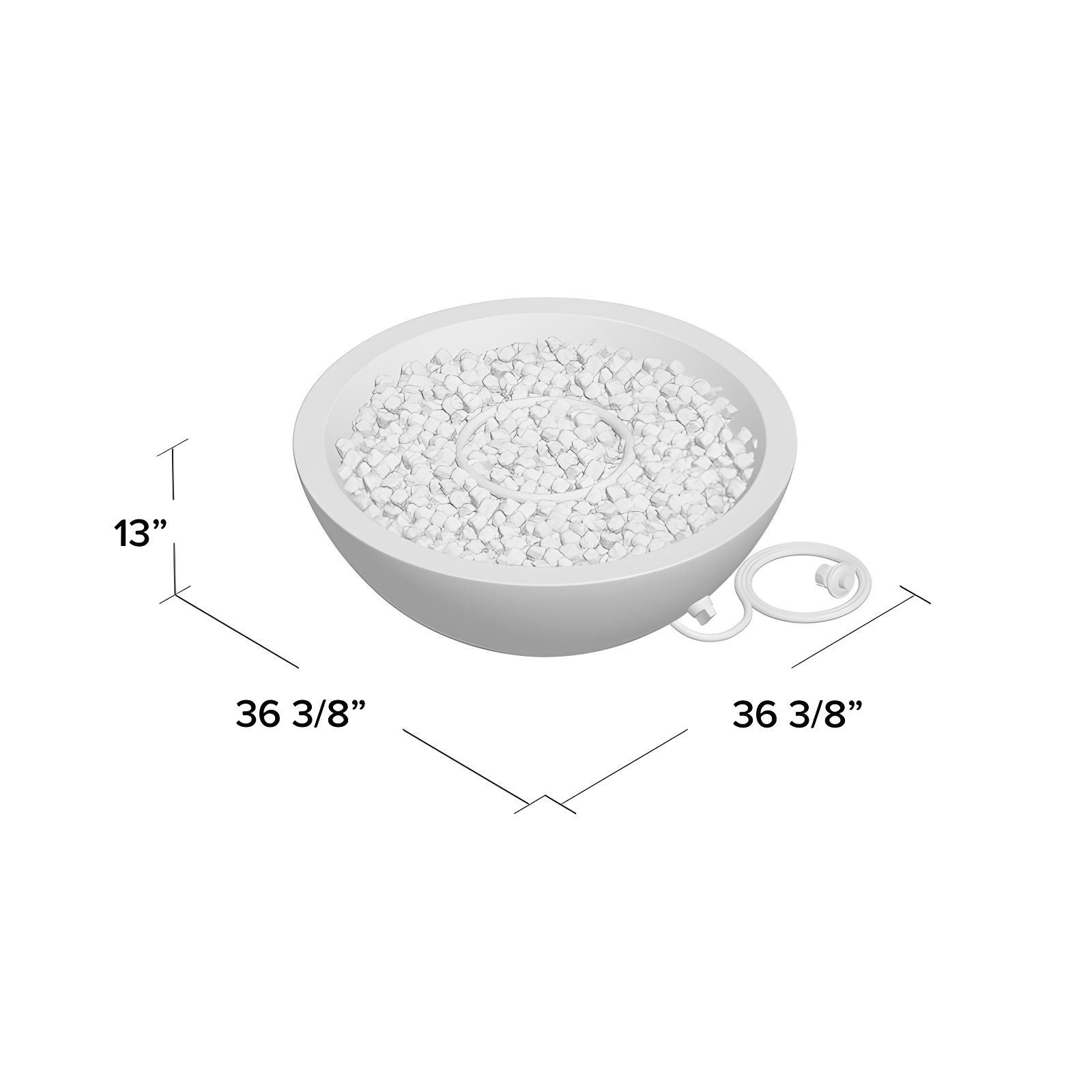Fernanda Fire Bowl - Shale / Round