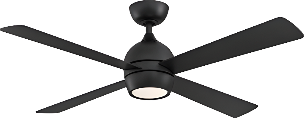 Indi Ceiling Fan + Light - Matte Black / 52"