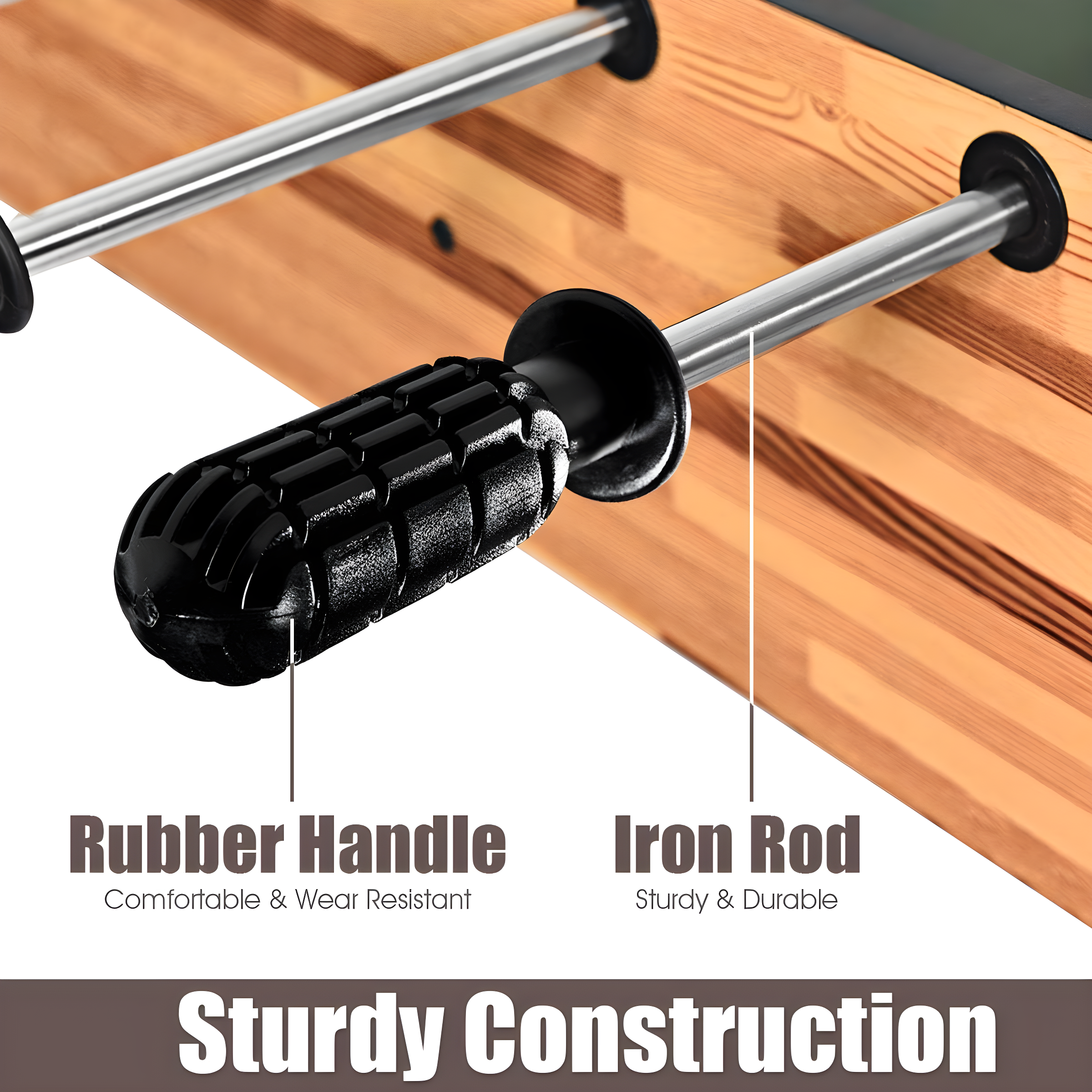 JETEHO Multi Game Table, 3-In-1 48" Combo Game Table W/Soccer, Billiard, Slide Hockey, Wood Foosball Table, Perfect For Game Rooms, Arcades, Bars, Parties, Family Night