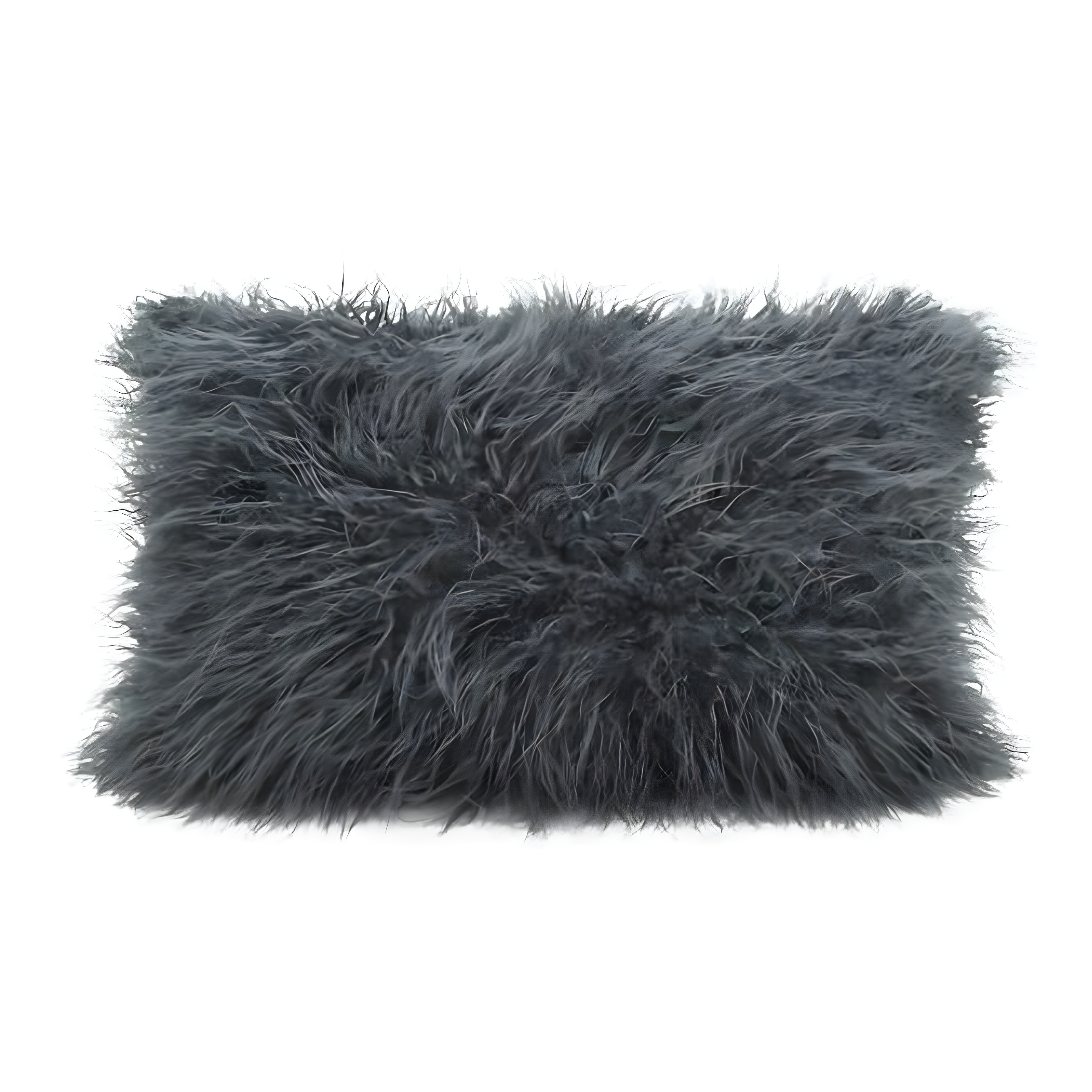 Saro Faux Mongolian Collection Faux Fur Throw Pillow