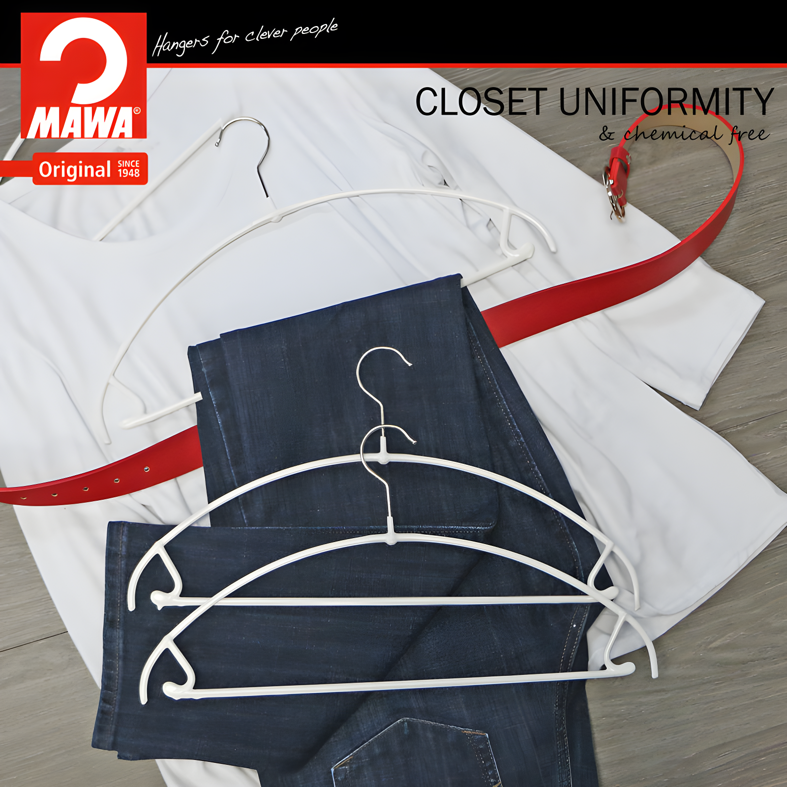 Mawa Metal Non-Slip Standard Hanger for Dress/Shirt/Sweater (Set of 10)
