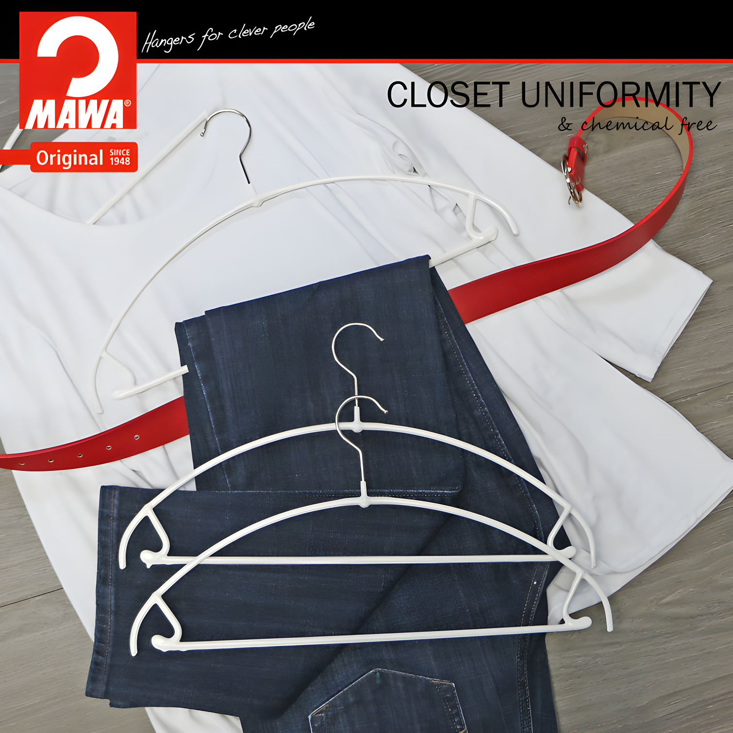 Mawa Metal Non-Slip Standard Hanger for Dress/Shirt/Sweater (Set of 10)
