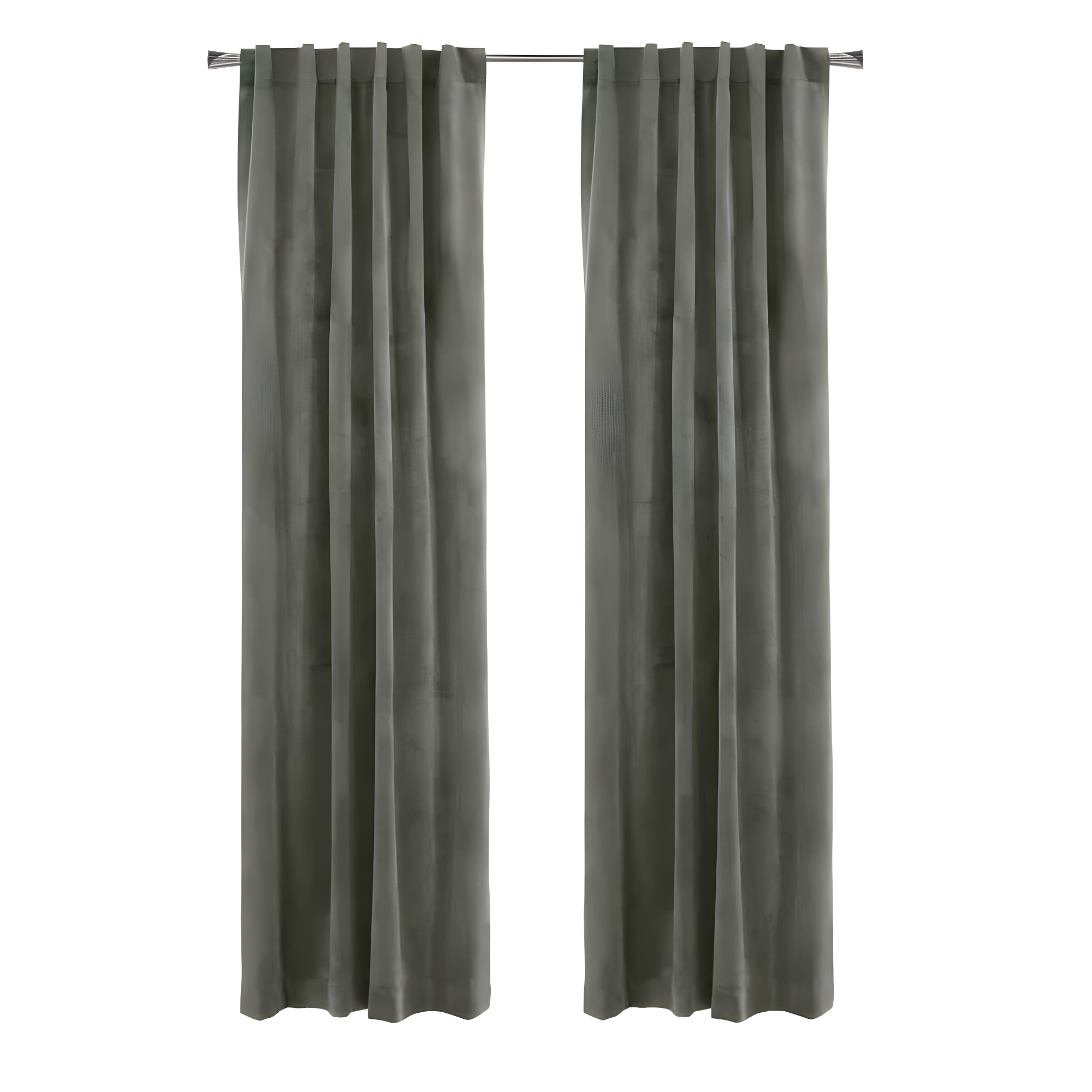 Thermaplus Seren Room Darkening Window Treatment Dual Header Curtain Panel for Bedroom Livingroom 50" x 108" Dark Grey