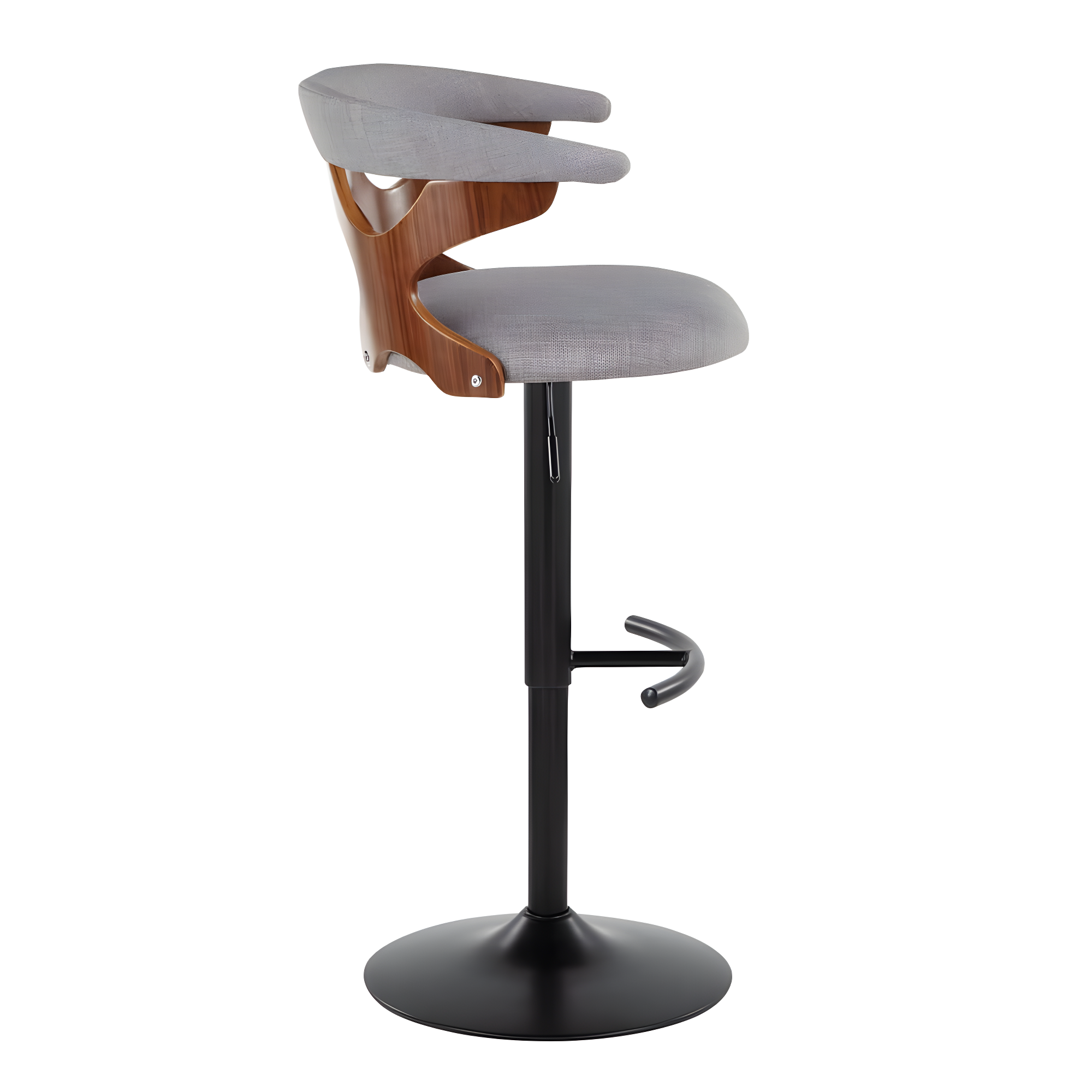 LumiSource Gardenia Swivel Upholstered Adjustable Height Counter Stool with Metal Frame (Set of 2)