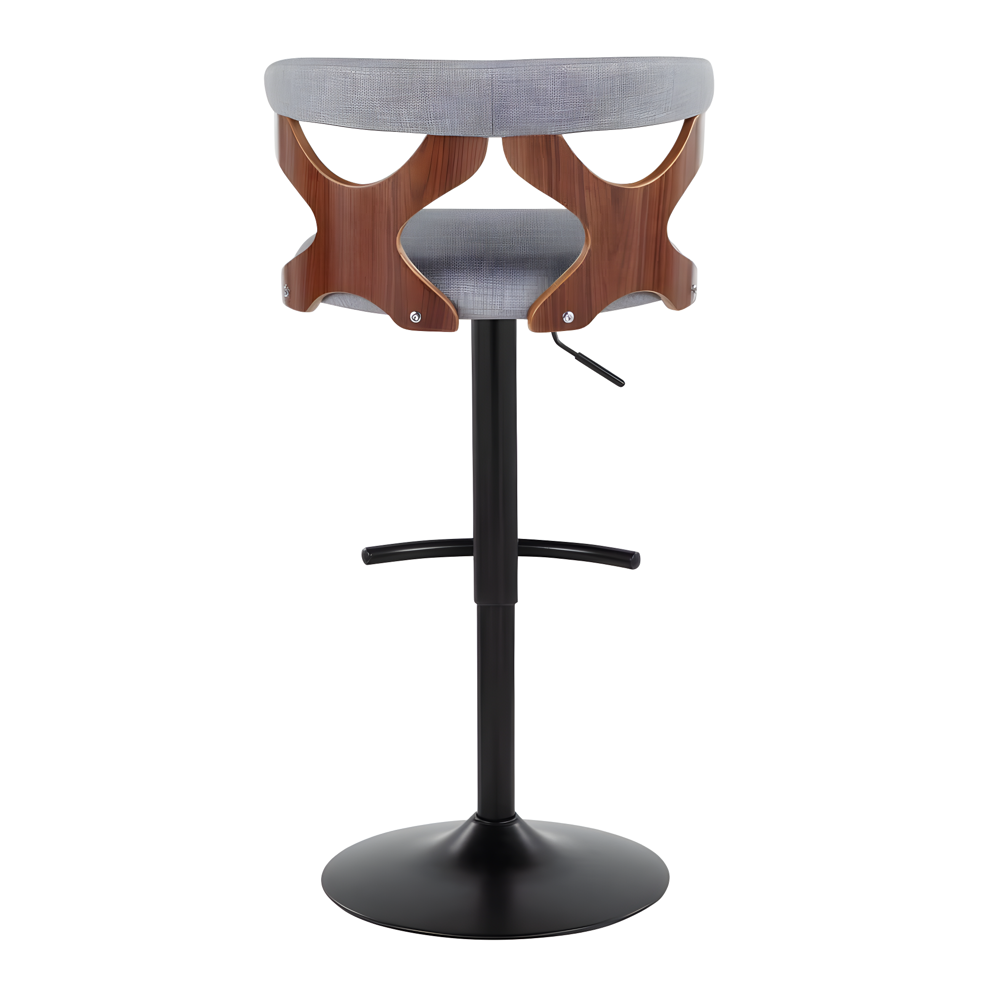 LumiSource Gardenia Swivel Upholstered Adjustable Height Counter Stool with Metal Frame (Set of 2)