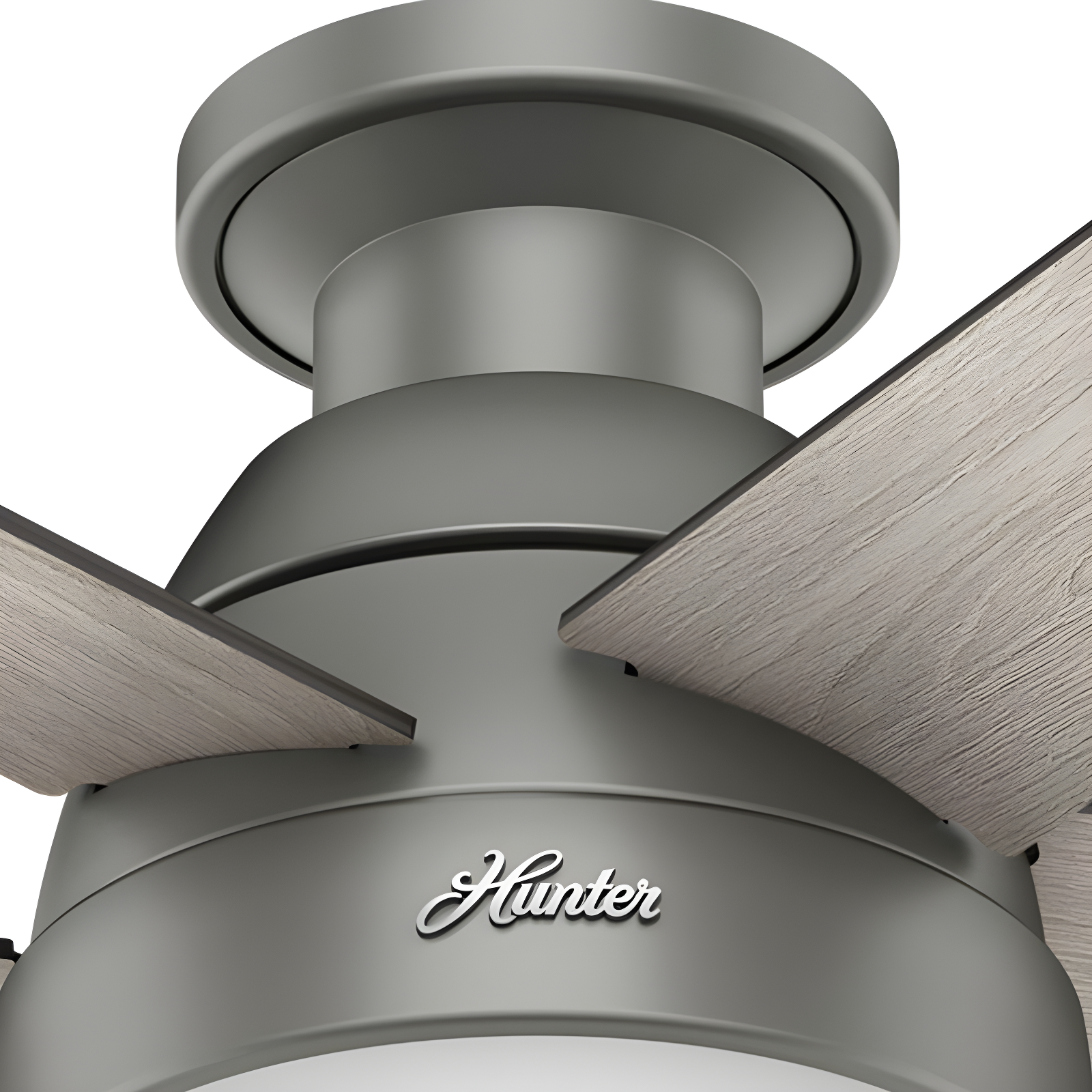 Hunter Fan 46" Anslee 5 - Blade LED Flush Mount Ceiling Fan with Pull Chain and Light Kit Included