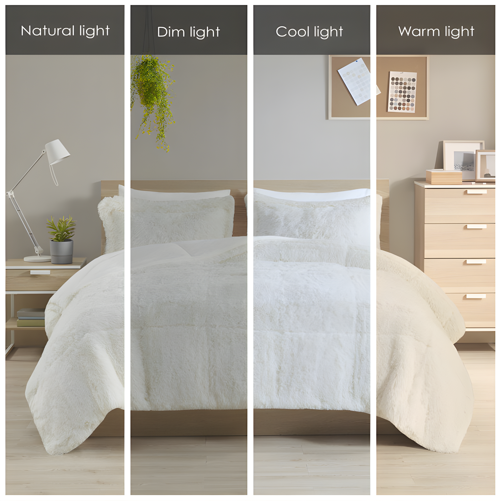 Intelligent Design Malea Shaggy Faux Fur Comforter Mini Set