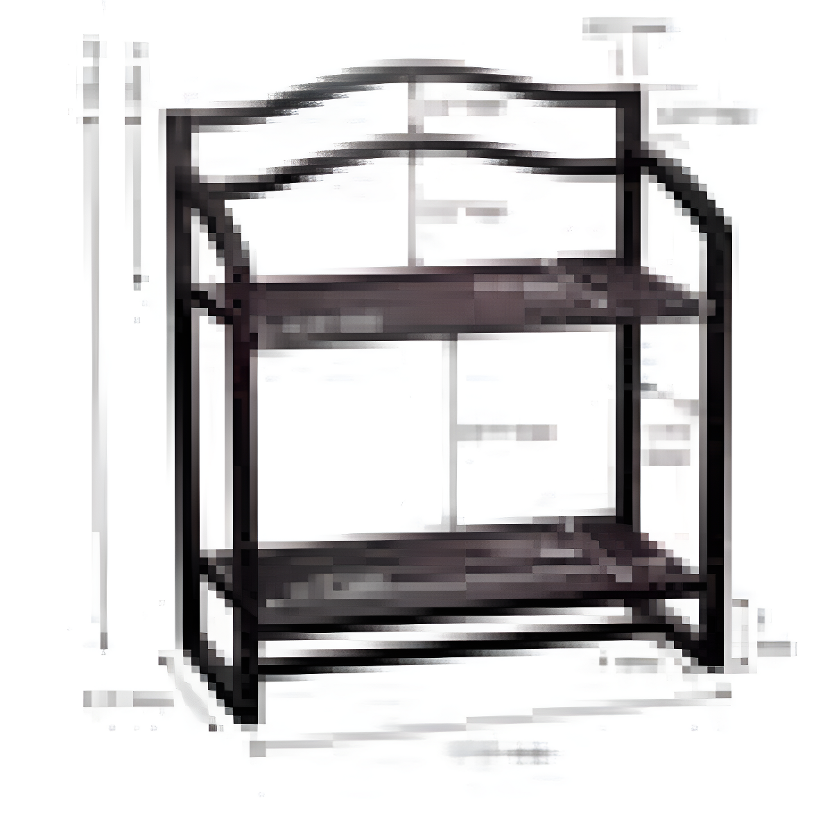 Household Essentials 2 Tier Metal Wall Mount Bathroom Storage Rack Espresso Brown: Over Toilet Shelves, Universal Storage