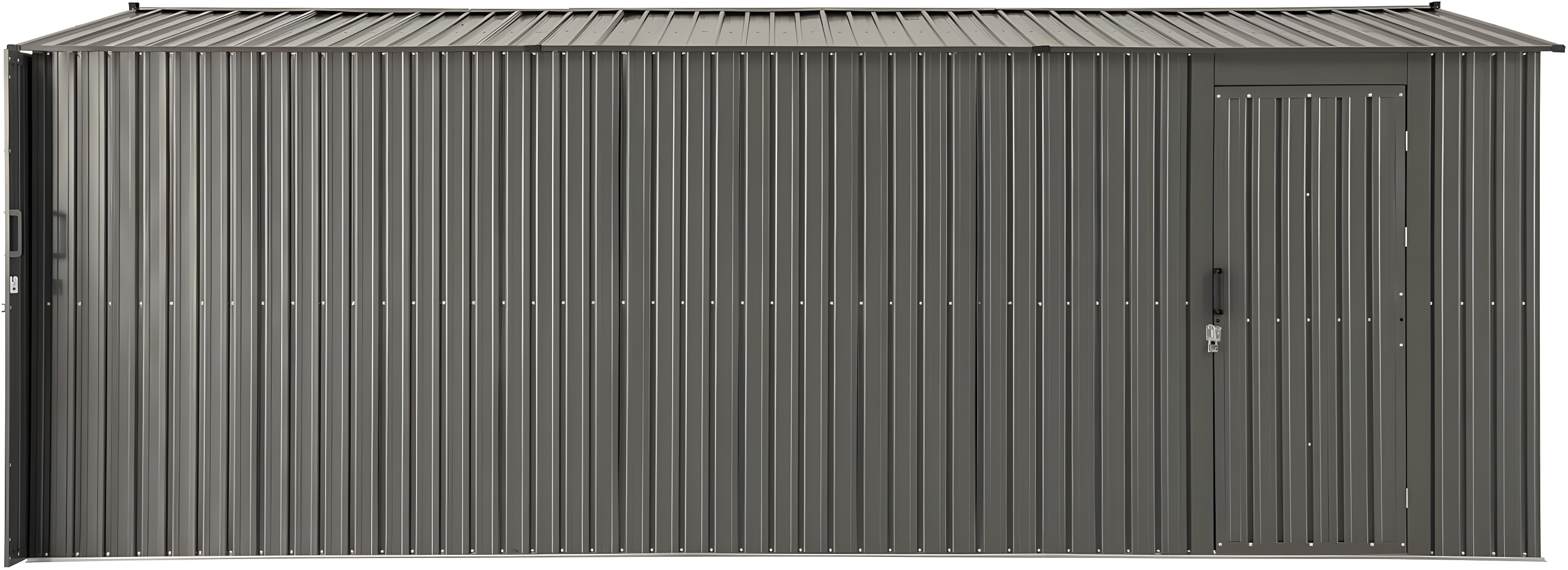 Sunjoy Outdoor Storage Shed 13 x 20 ft. Carport, Patio Metal Utility Large Storage Shed Garage with 2 Doors and 4 Vents, for Car, Truck, Bike, Garbage Can, Tool, Lawnmower