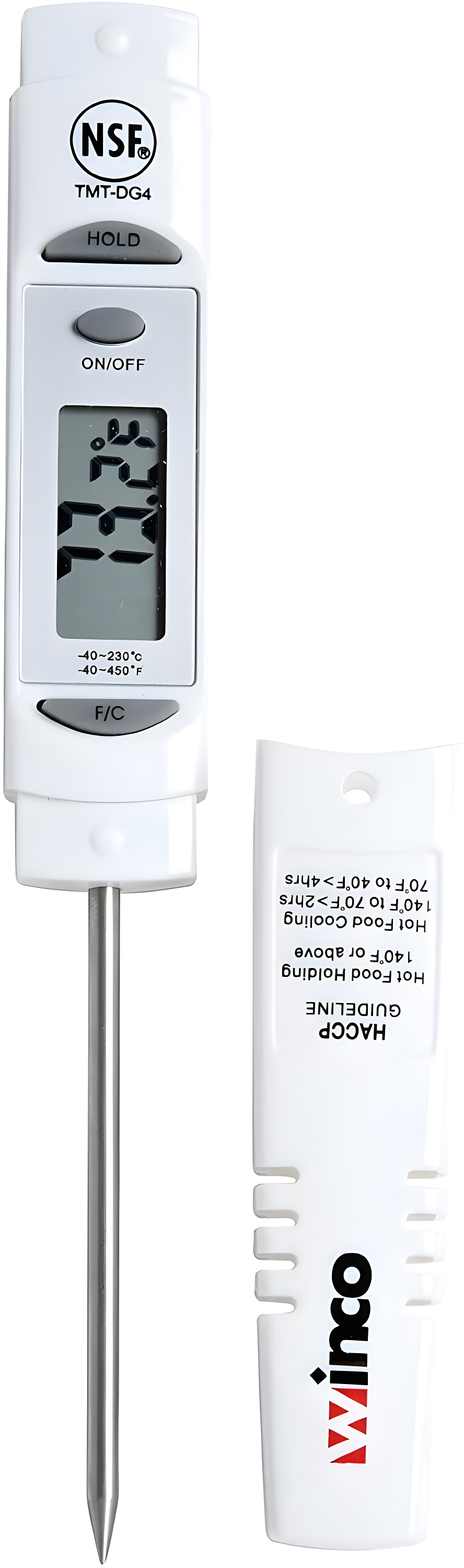 Winco 6-Inch Digital Thermometer with 3-1/8-Inch Probe