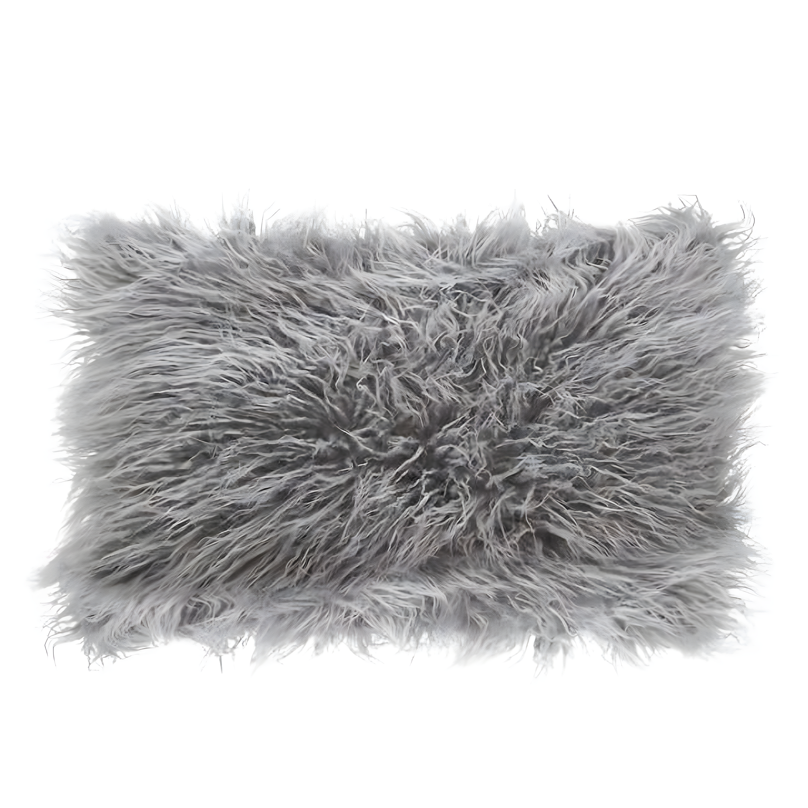 Saro Faux Mongolian Collection Faux Fur Throw Pillow