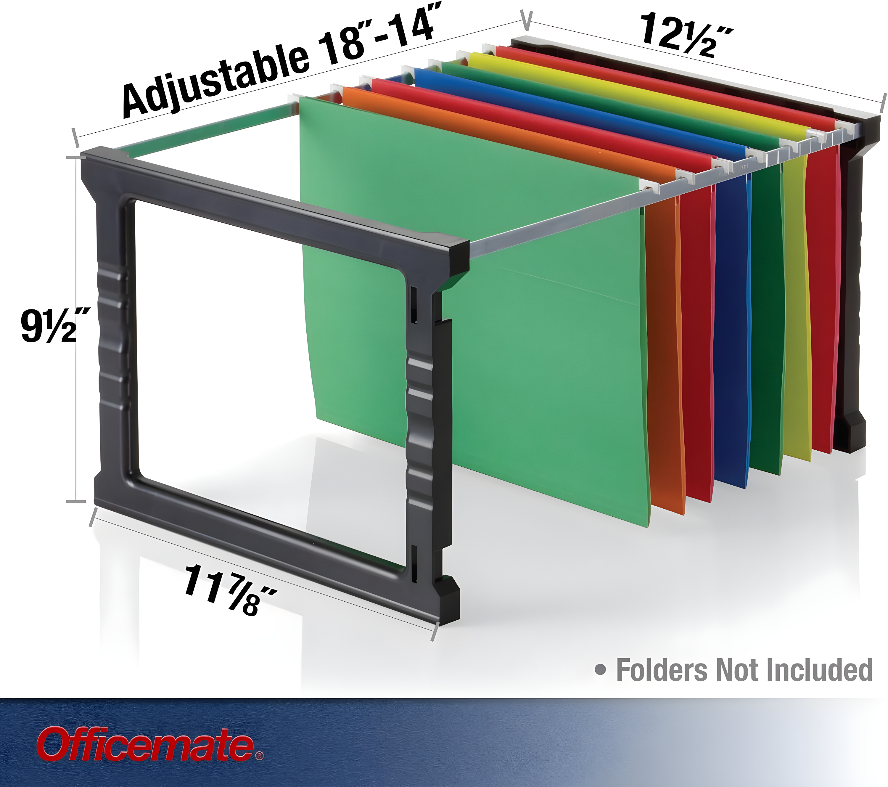 Officemate Plastic Hanging File Folder Frame, 18 Inch, Letter and Legal Size. 1 Set (91961)