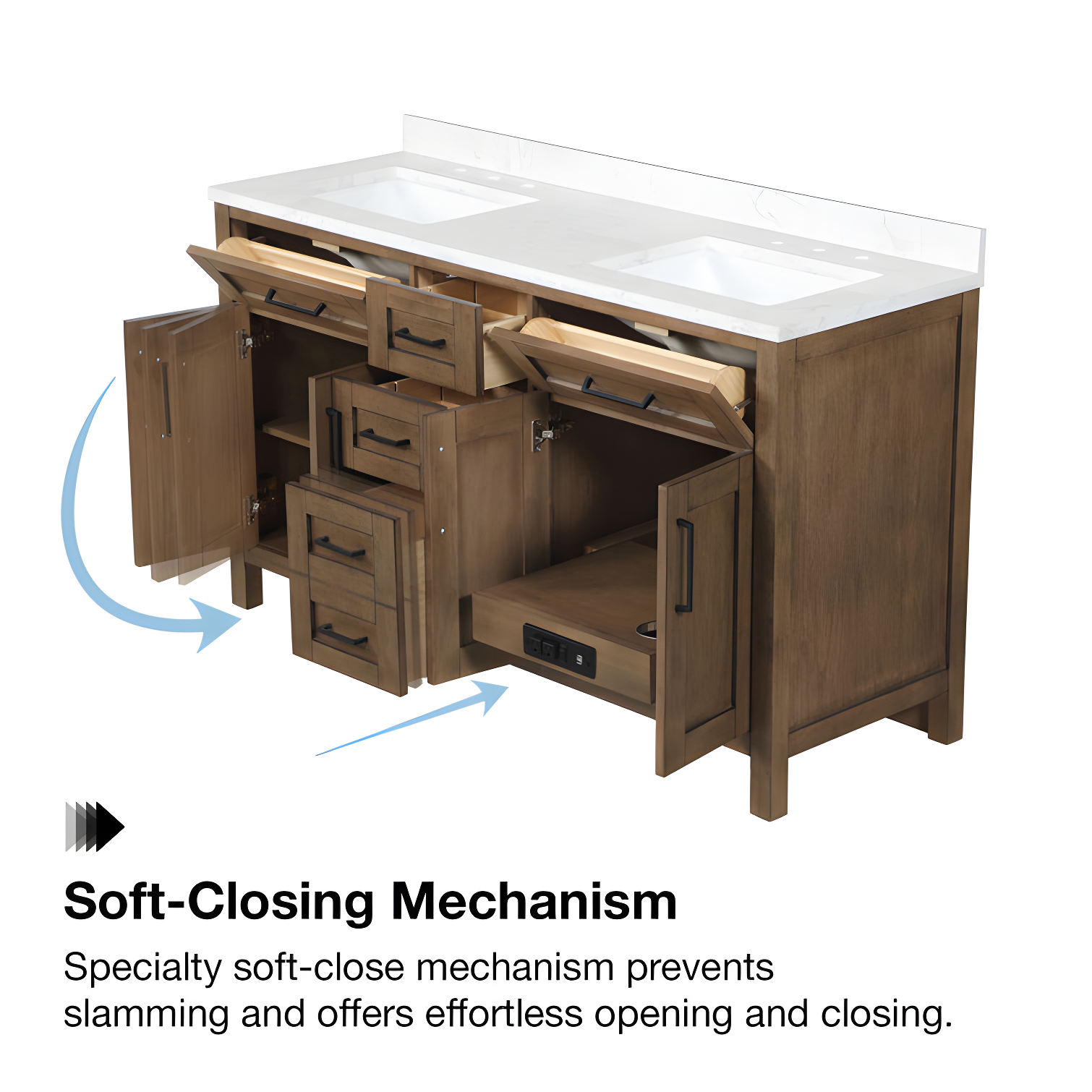 OVE Decors Tahoe 60" Double Bathroom Vanity