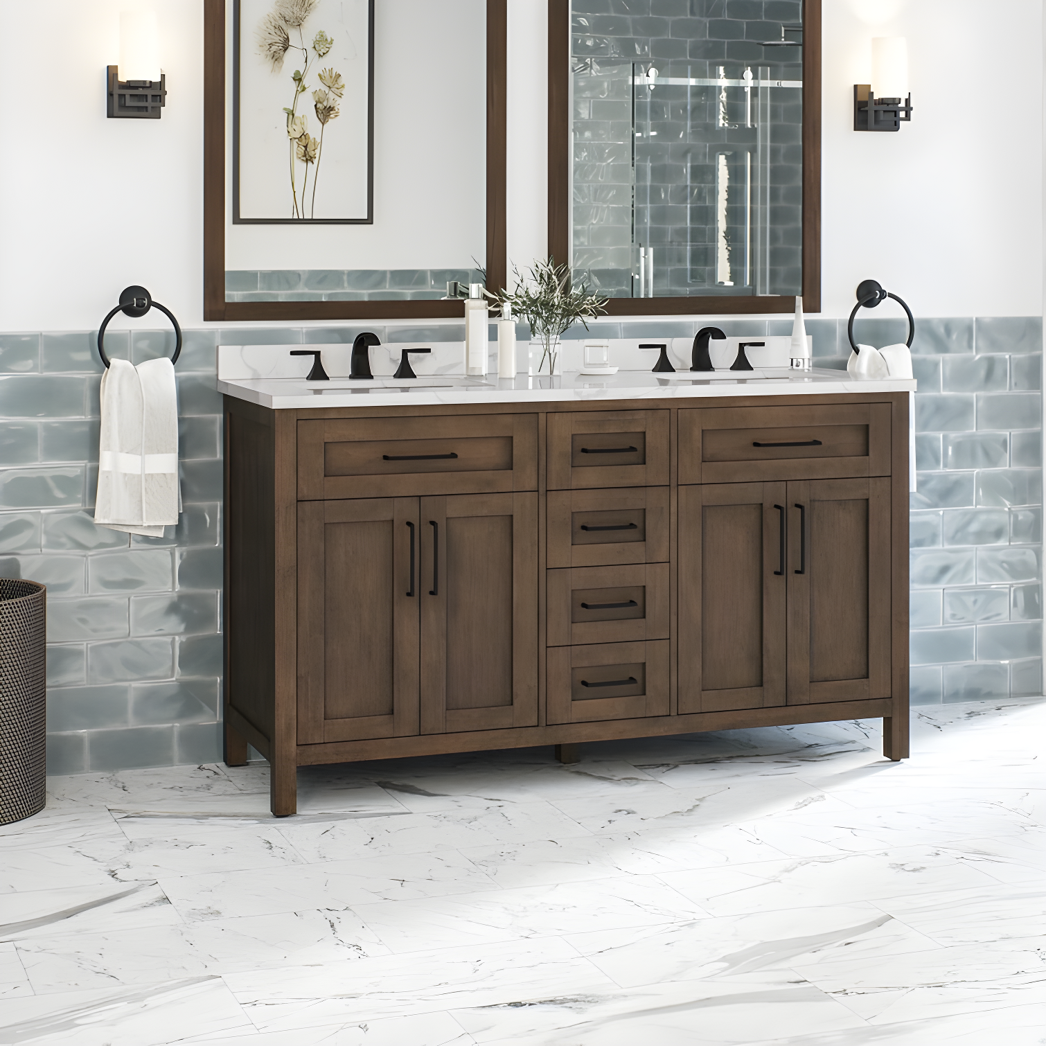 OVE Decors Tahoe 60" Double Bathroom Vanity