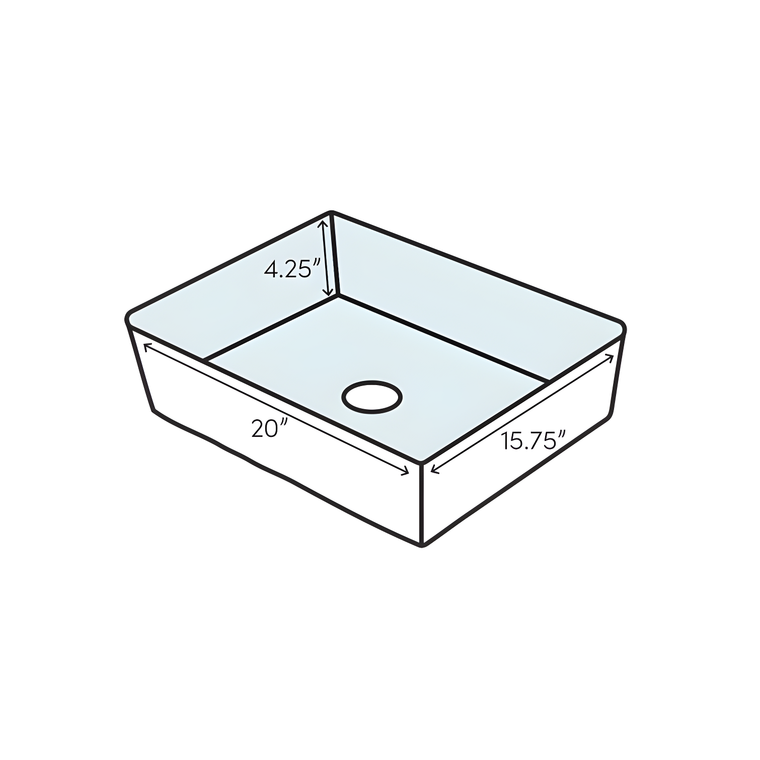 Ryvyr 15.75'' Stone Rectangular Bathroom Sink