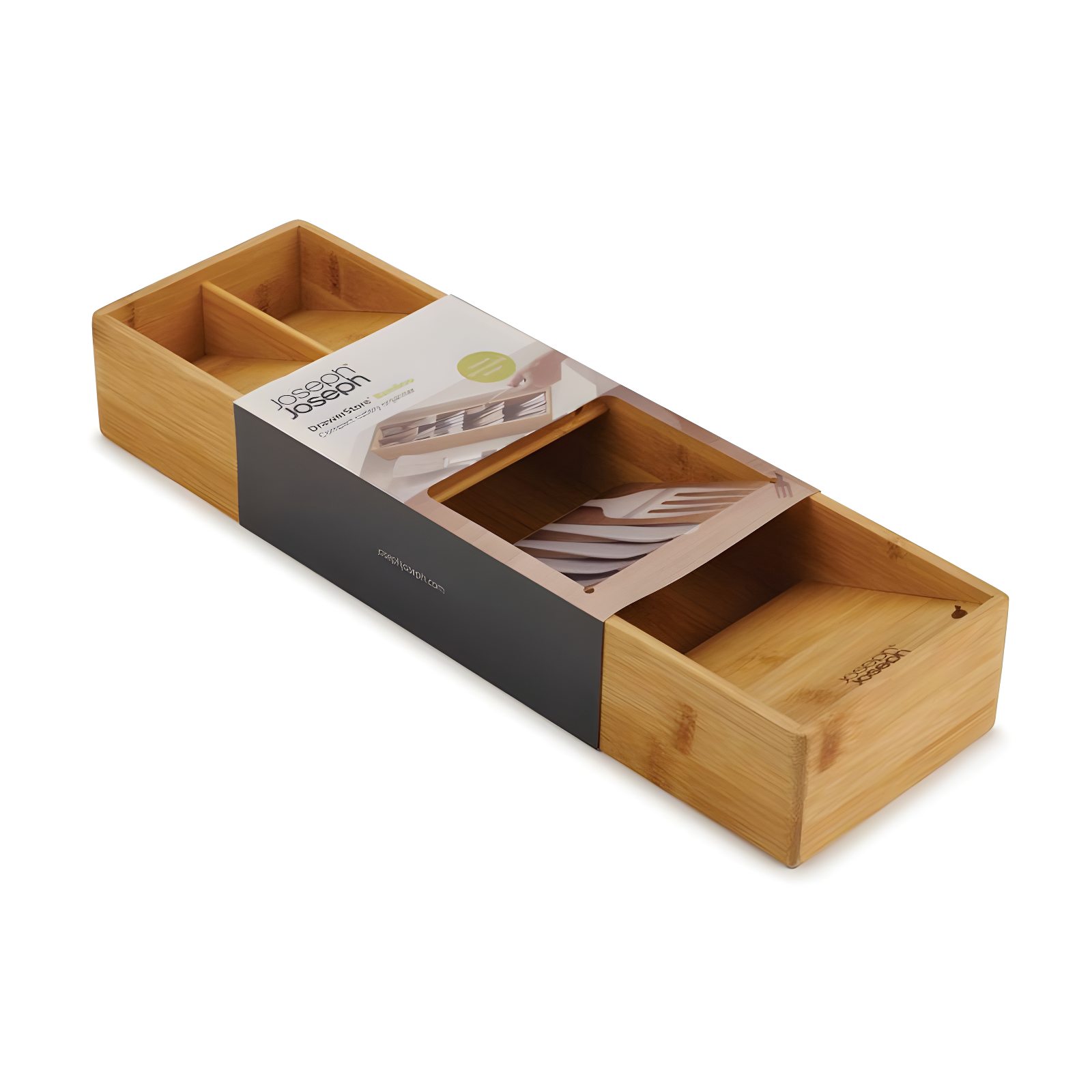 Joseph Joseph DrawerStore Compact Bamboo Silverware Organizer