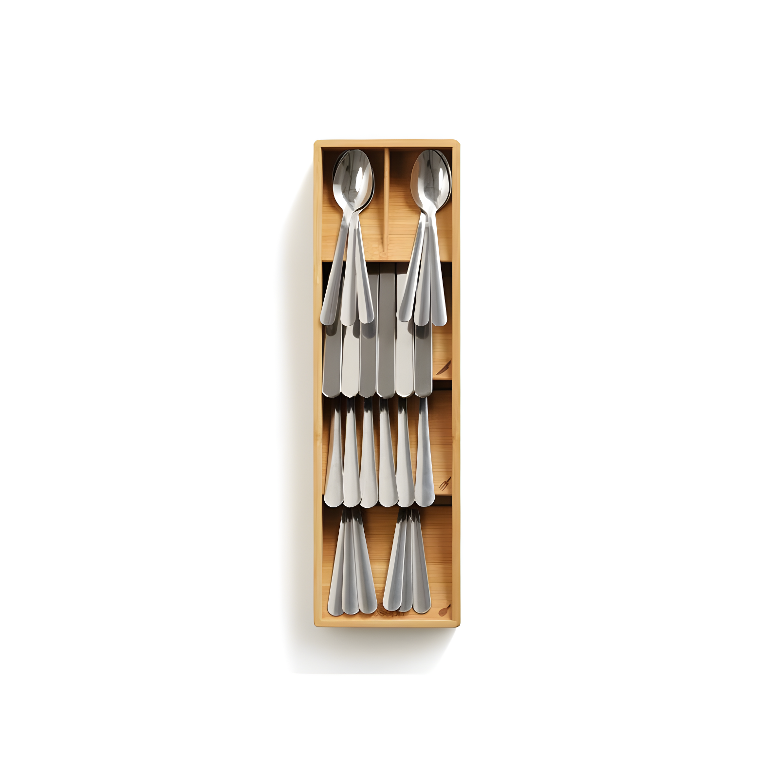 Joseph Joseph DrawerStore Compact Bamboo Silverware Organizer