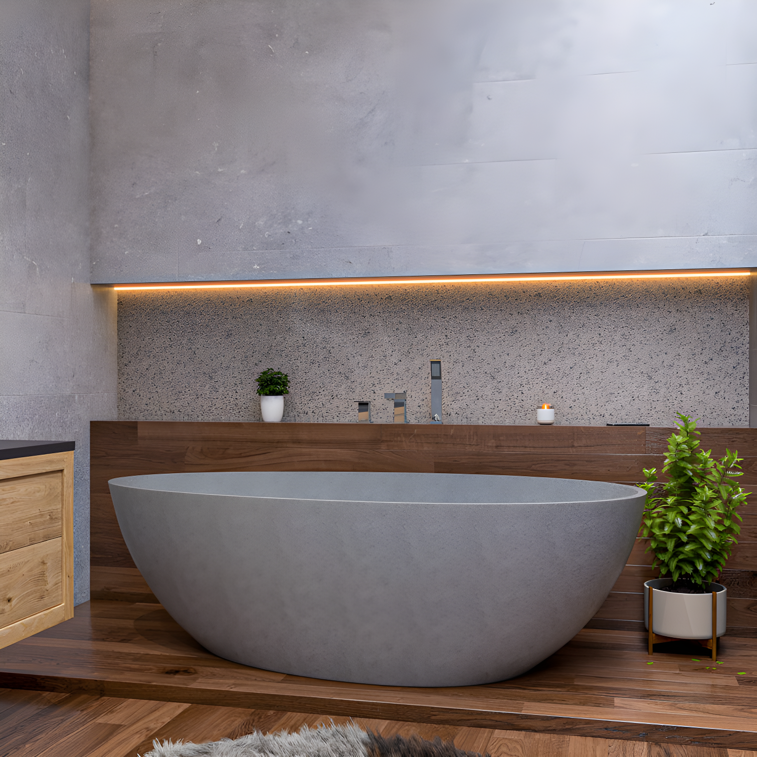 1 Handle Deck Roman Tub Faucet with Diverter