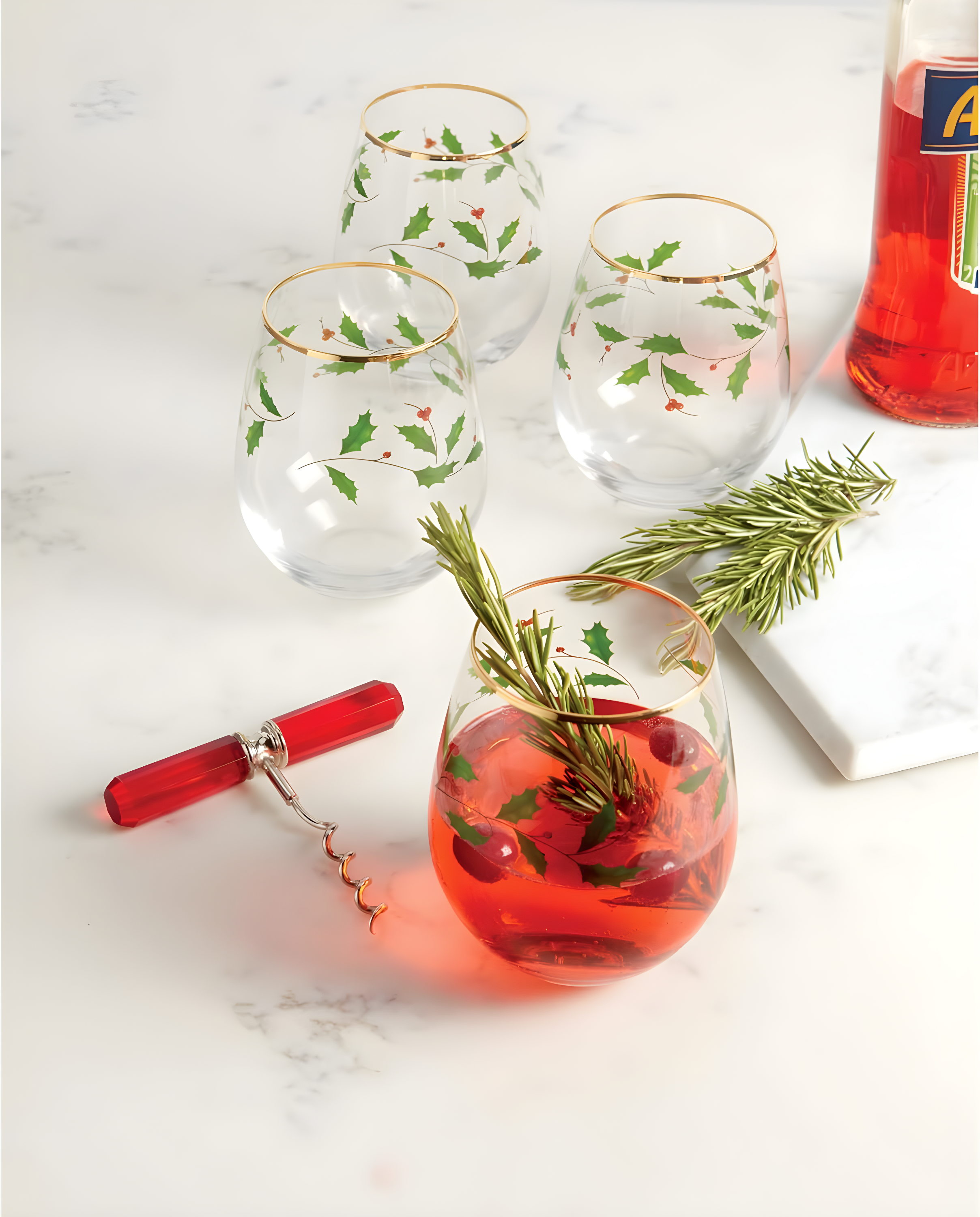 Holiday 4-Piece Wine Glass Set