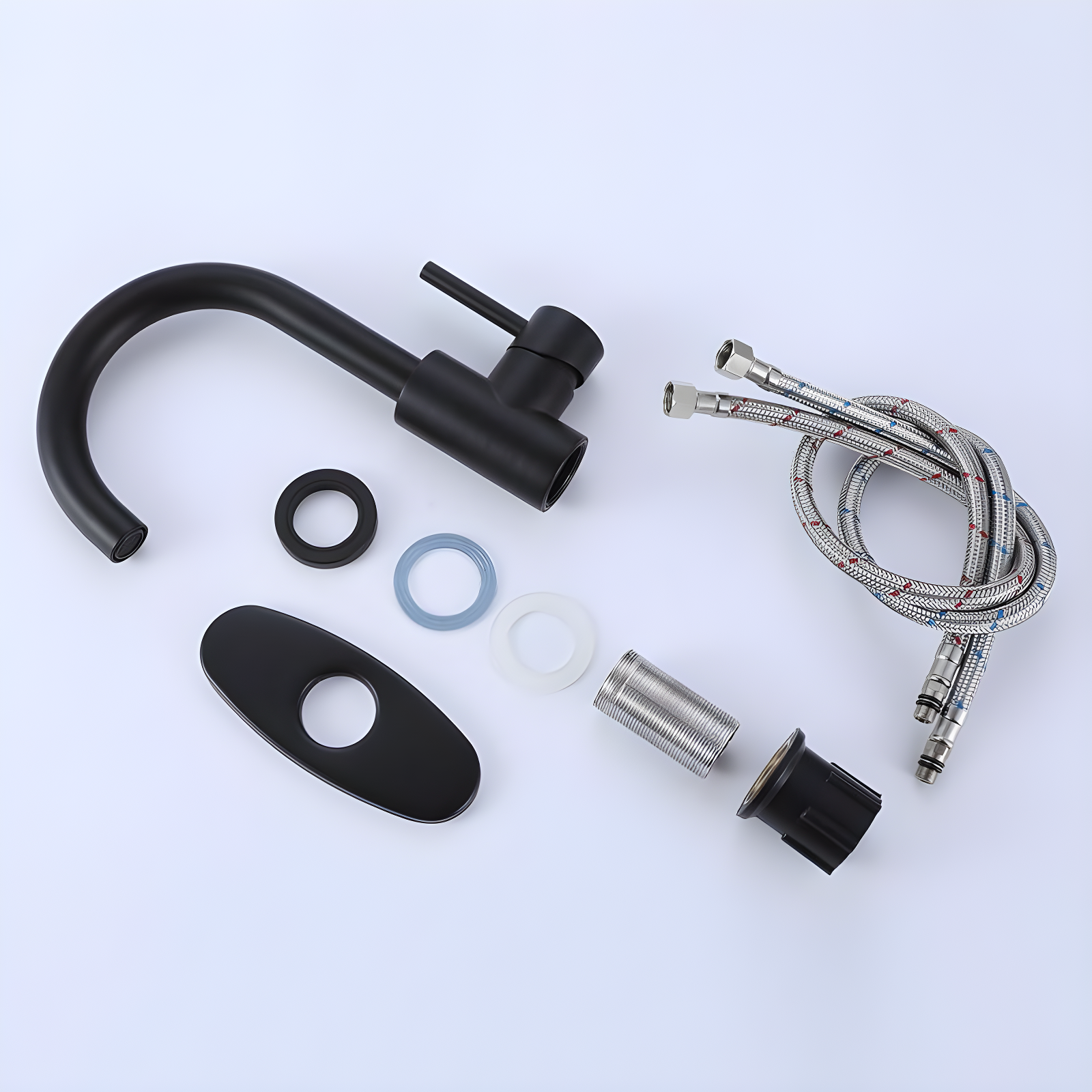 VIBRANTBATH Single-Hole Single-handle Bathroom Faucet 6025-Black