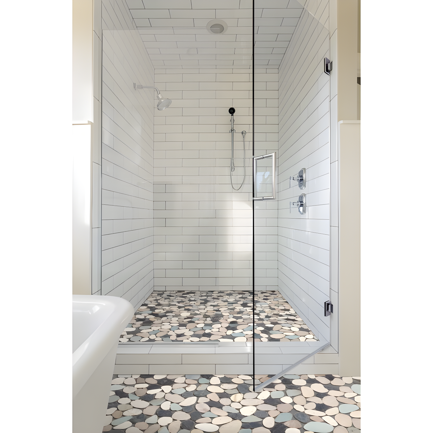 Sliced Pebble Mosaic Wall & Floor Tile