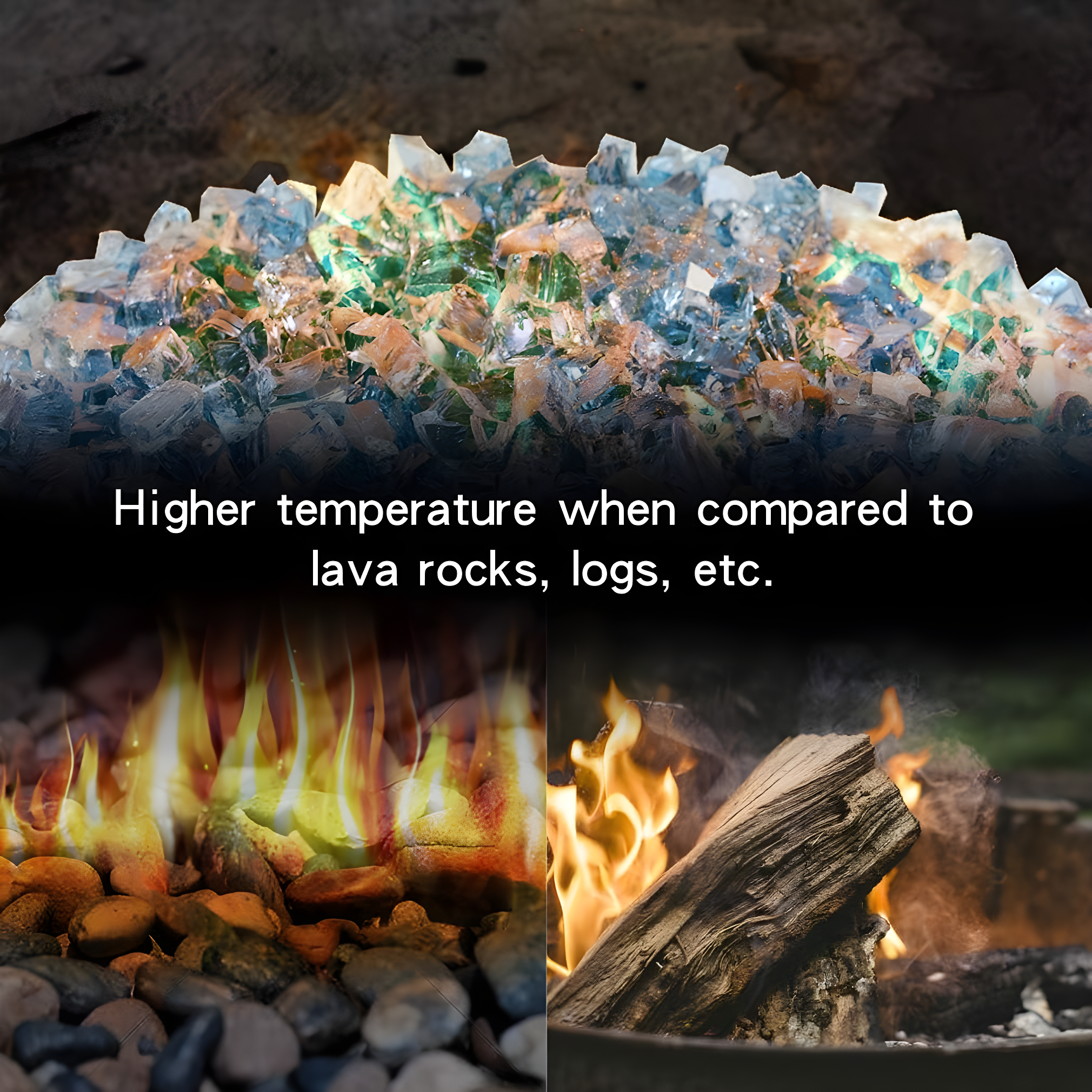 American Fireglass 1/2" Fire Pit Glass