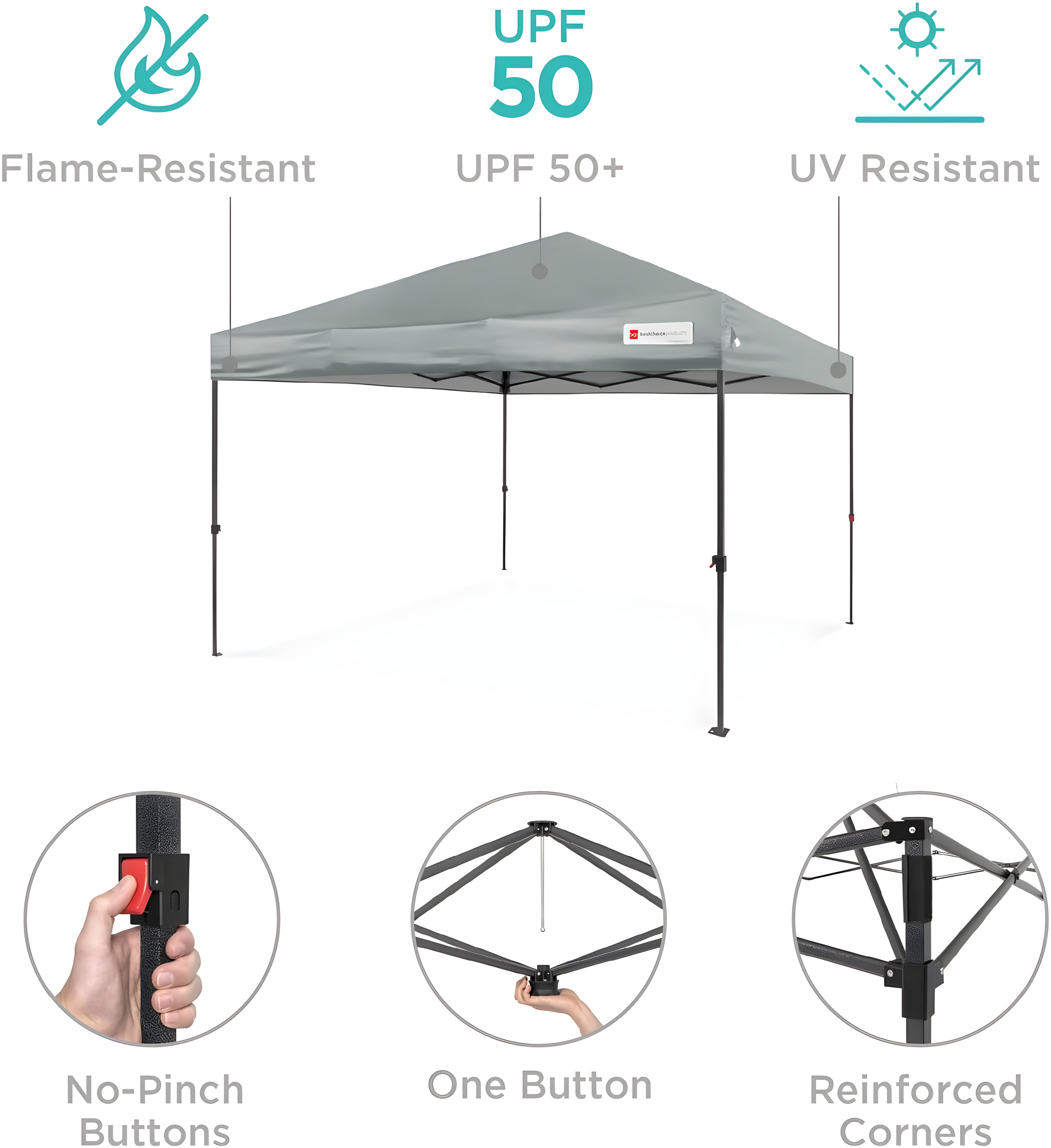 Best Choice Products Easy Setup Pop Up Canopy W/ 1-Button Setup, Wheeled Case, 4 Weight Bags