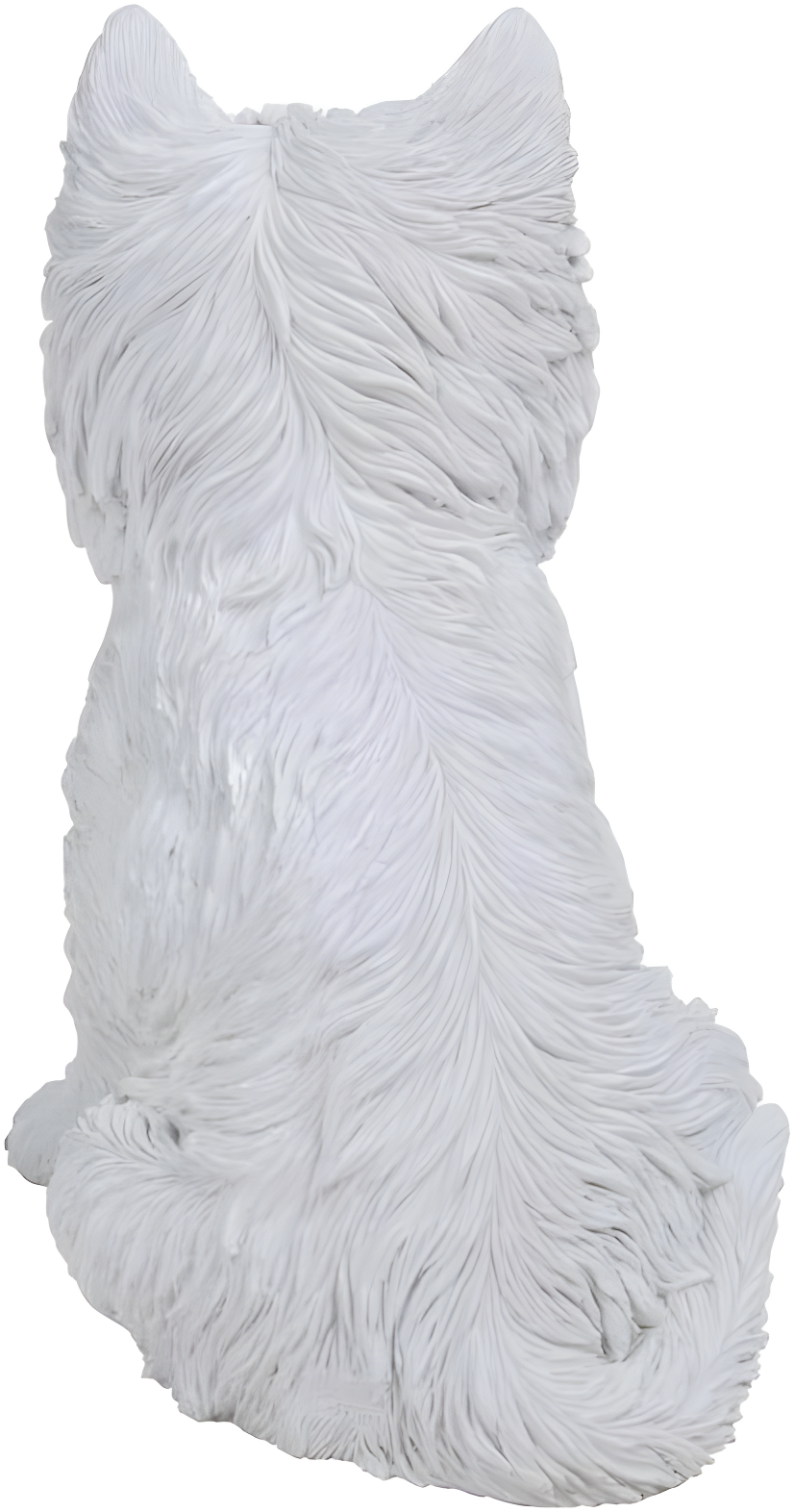 Hi-Line Gift Ltd. Sitting White Terrier Dog Statue