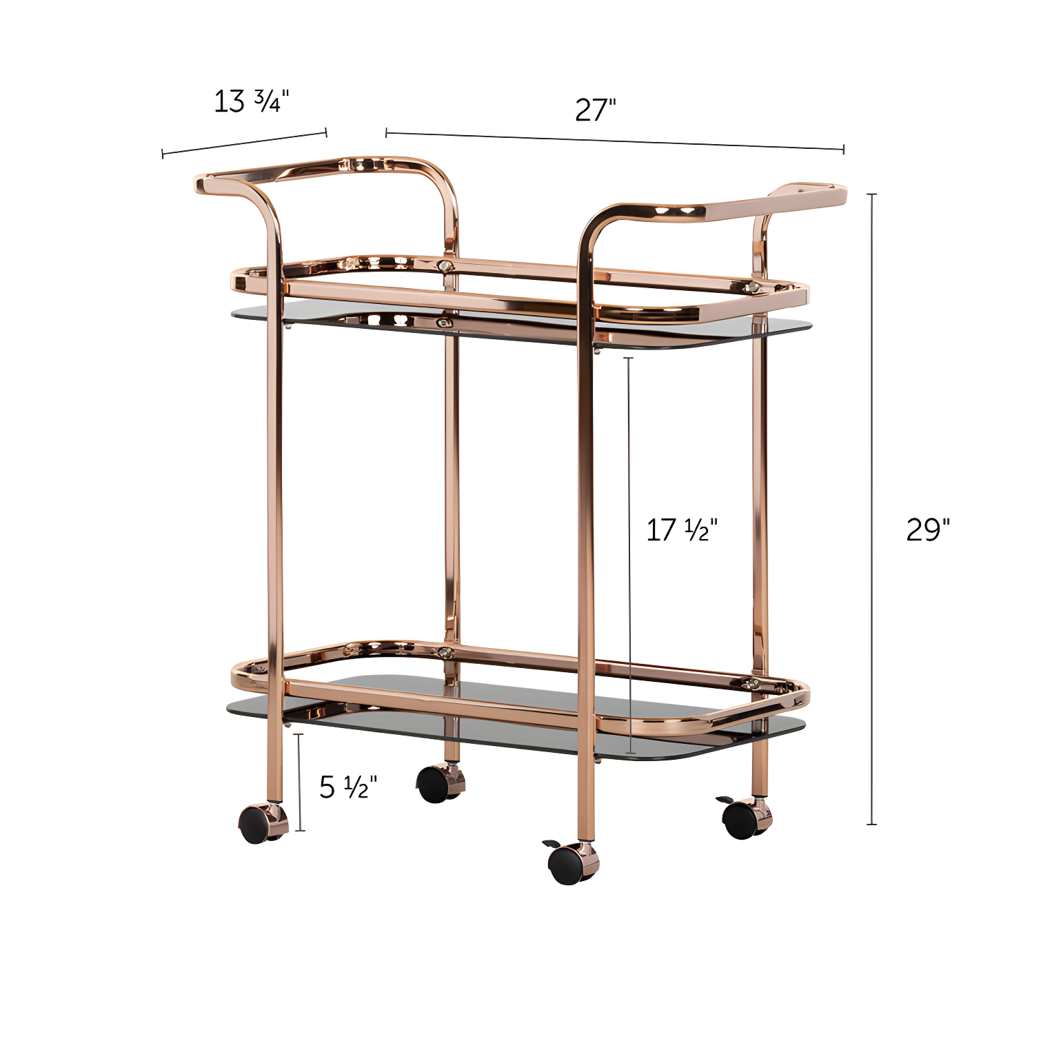 Maliza Metal Bar Cart