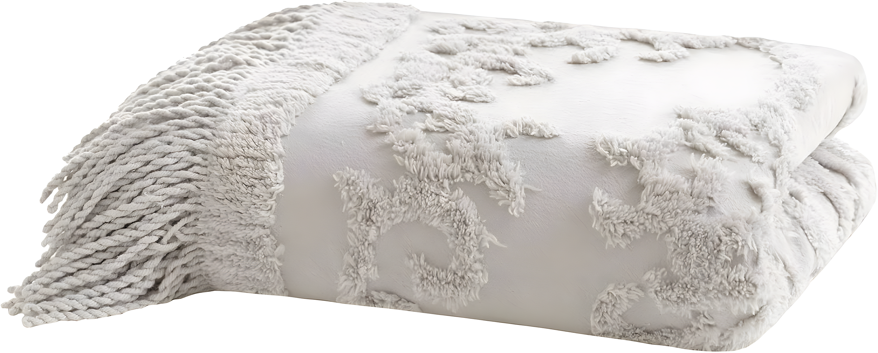 Madison Park Chloe 100% Cotton Tufted Chenille Lightweight Throw With Fringe Tassel
